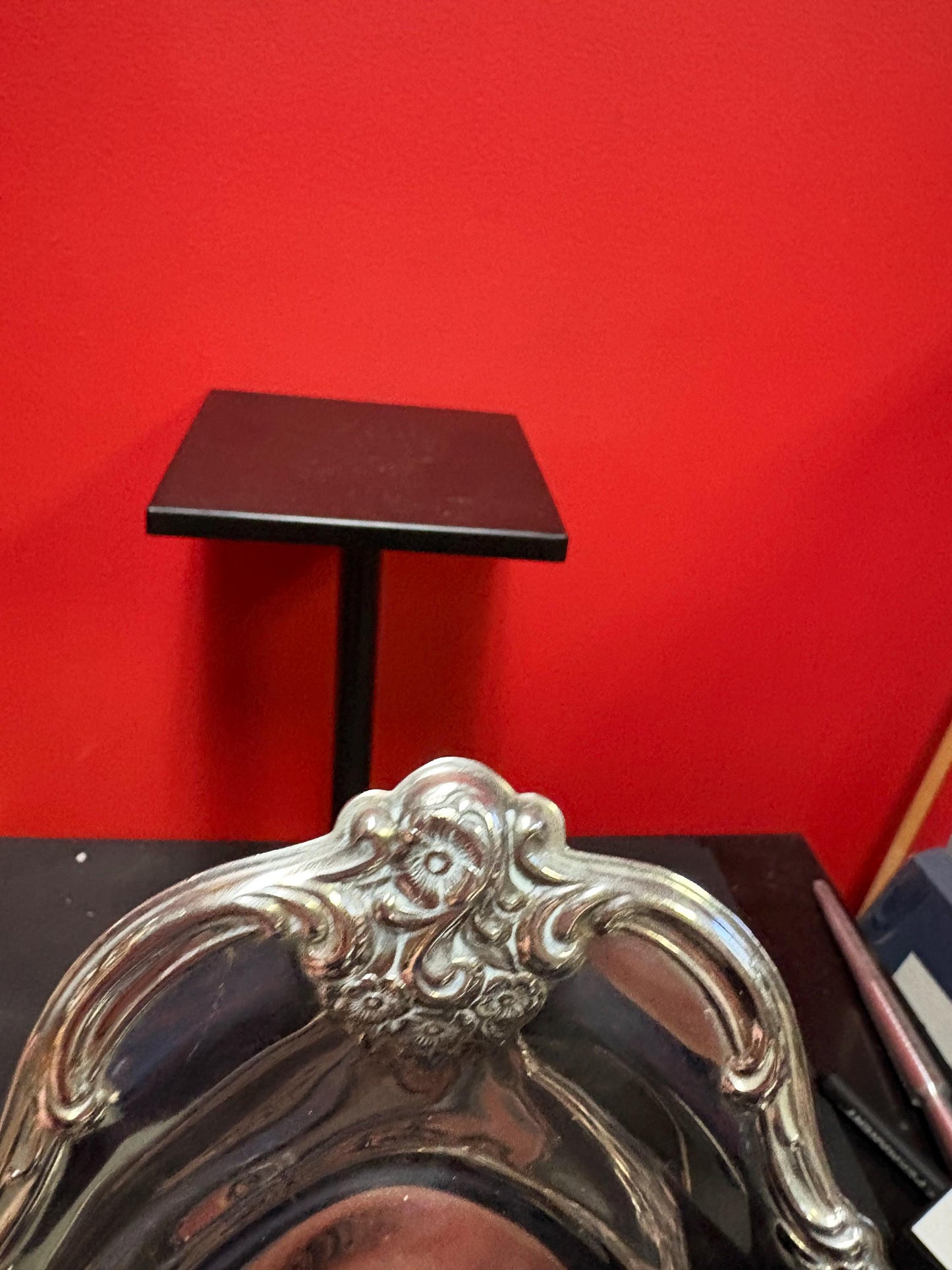 Beautiful 8.5 x 5 English antique silver plated heavily decorated dish polished and ready to gift or use