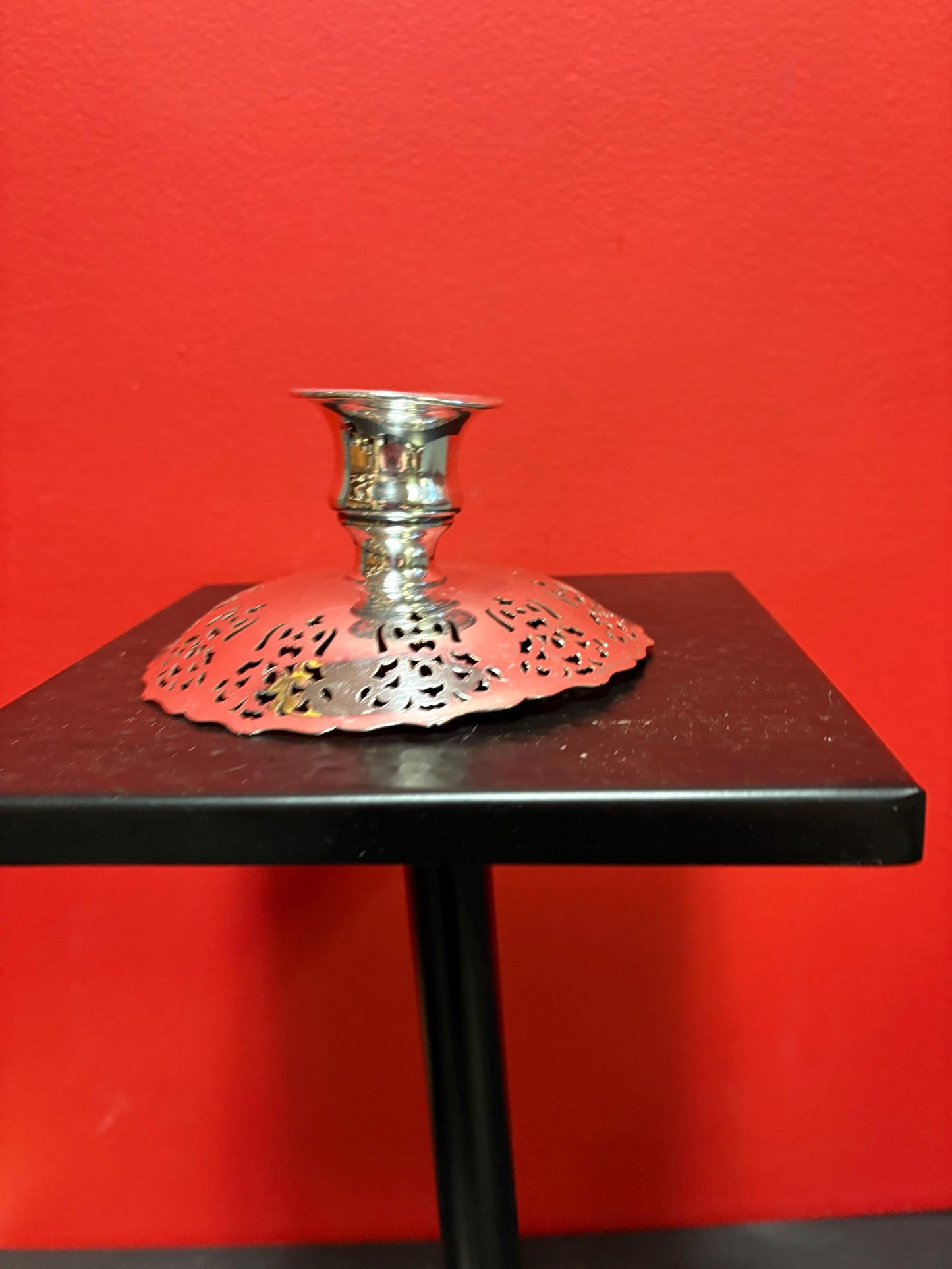 Beautiful lot of silver plated candlesticks  ready to use or  gift  5 pieces