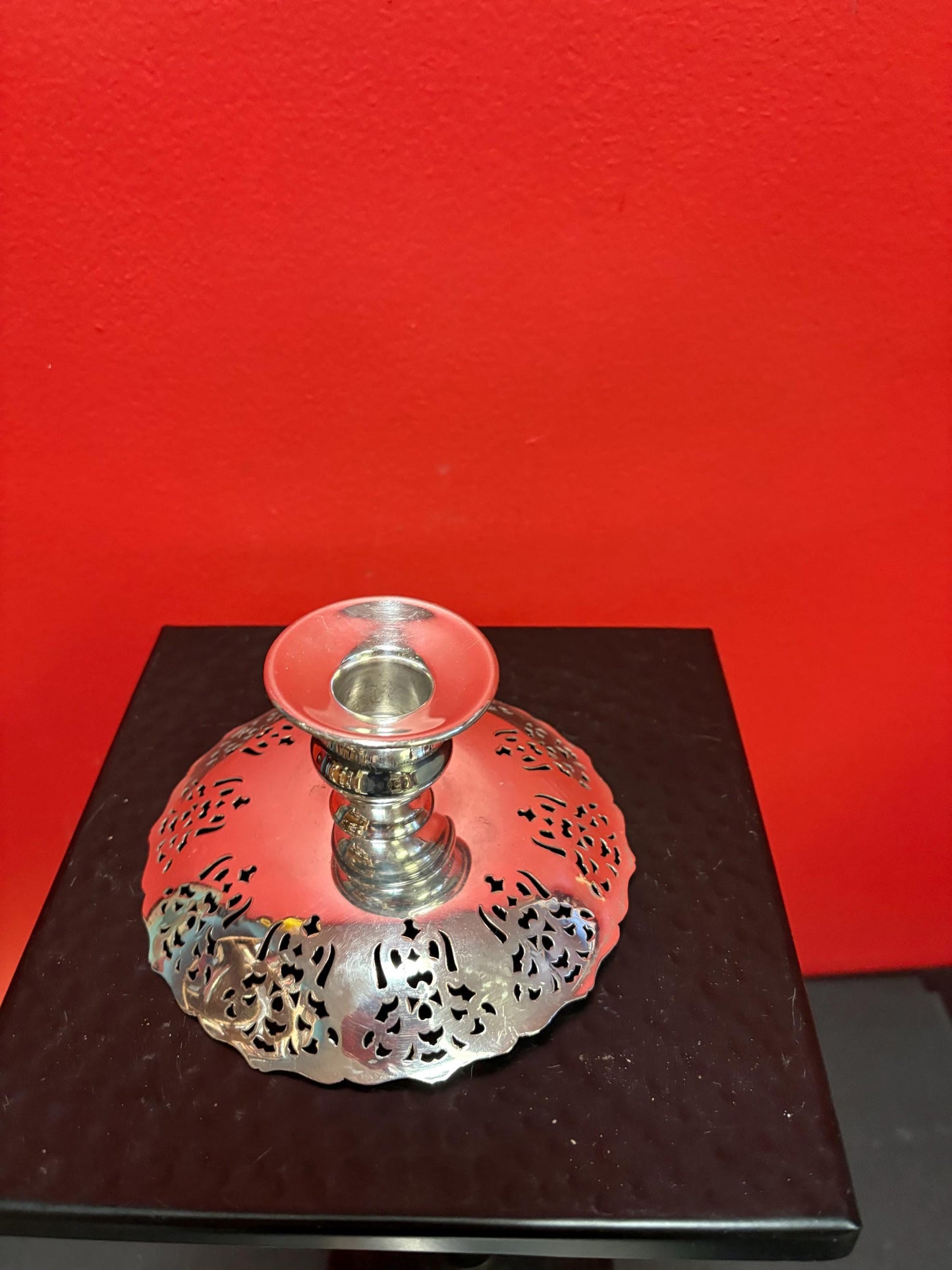 Beautiful lot of silver plated candlesticks  ready to use or  gift  5 pieces