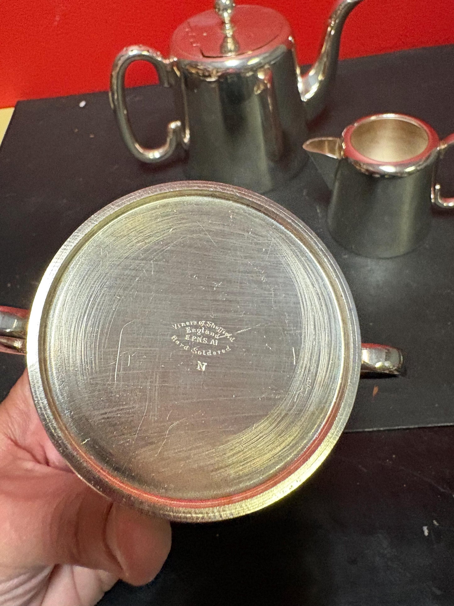 Beautiful antique silver plated bachelor tea set in perfect condition  wonderful for a cup or two  perfect gift