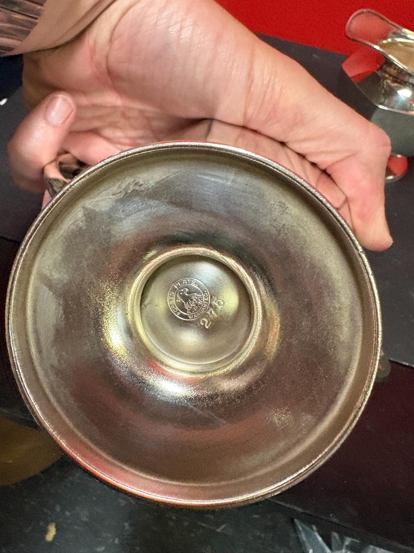 Beautiful antique silver plated cream and sugar wow