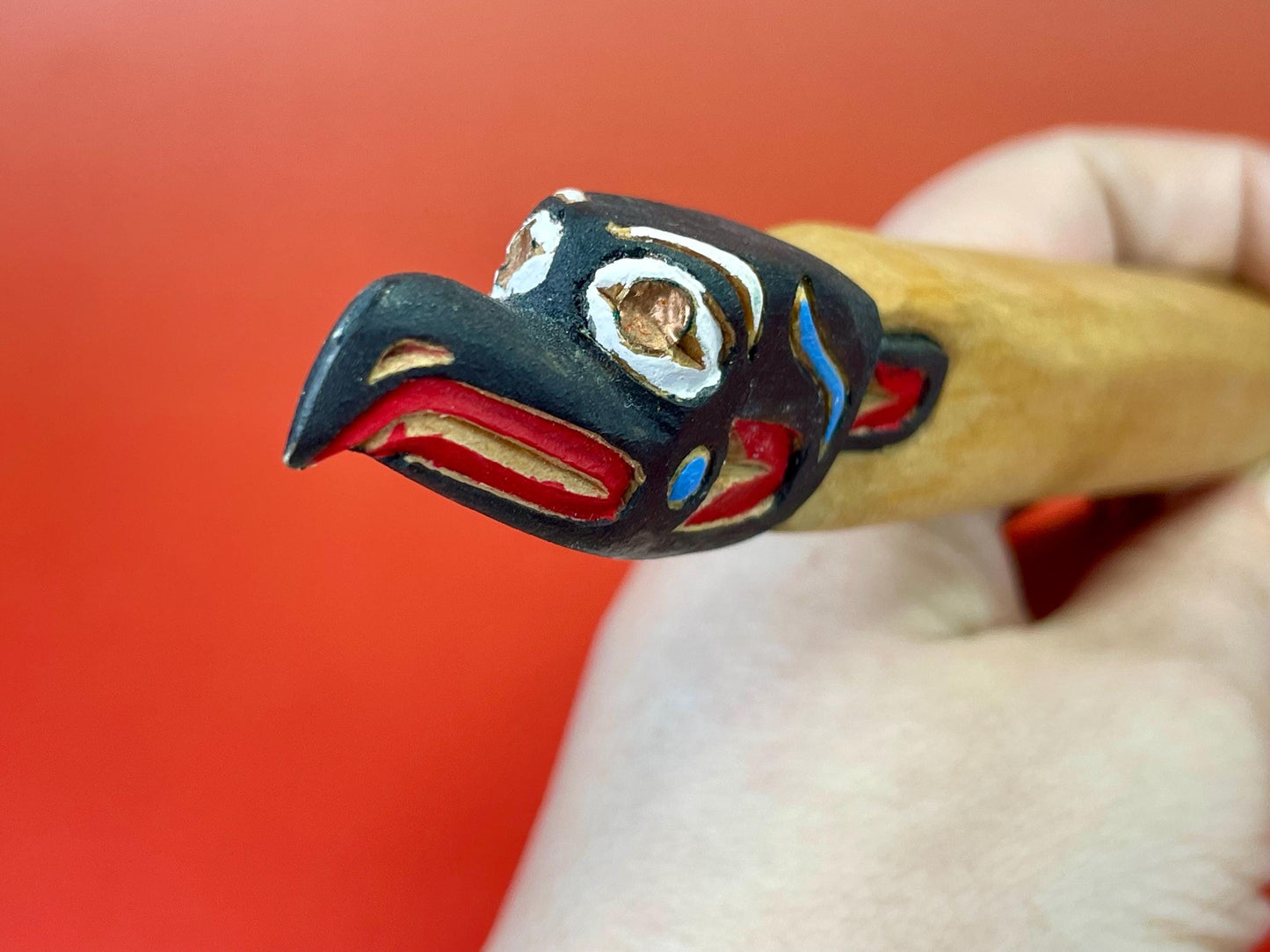 First Nations Handcarved Eagle Spoon  Signed by Artist