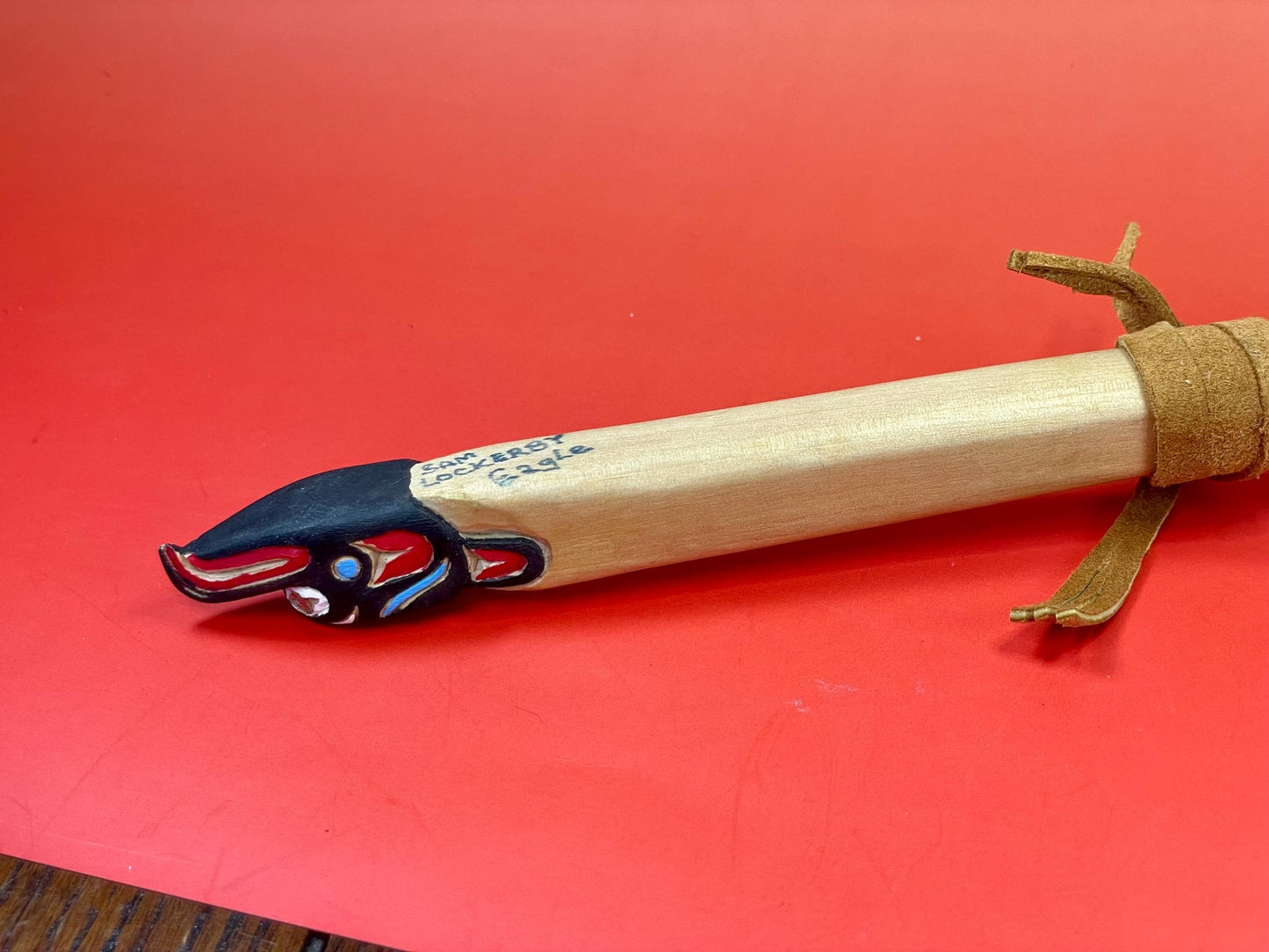 First Nations Handcarved Eagle Spoon  Signed by Artist