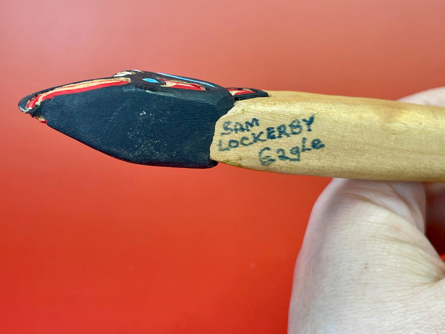 First Nations Handcarved Eagle Spoon  Signed by Artist