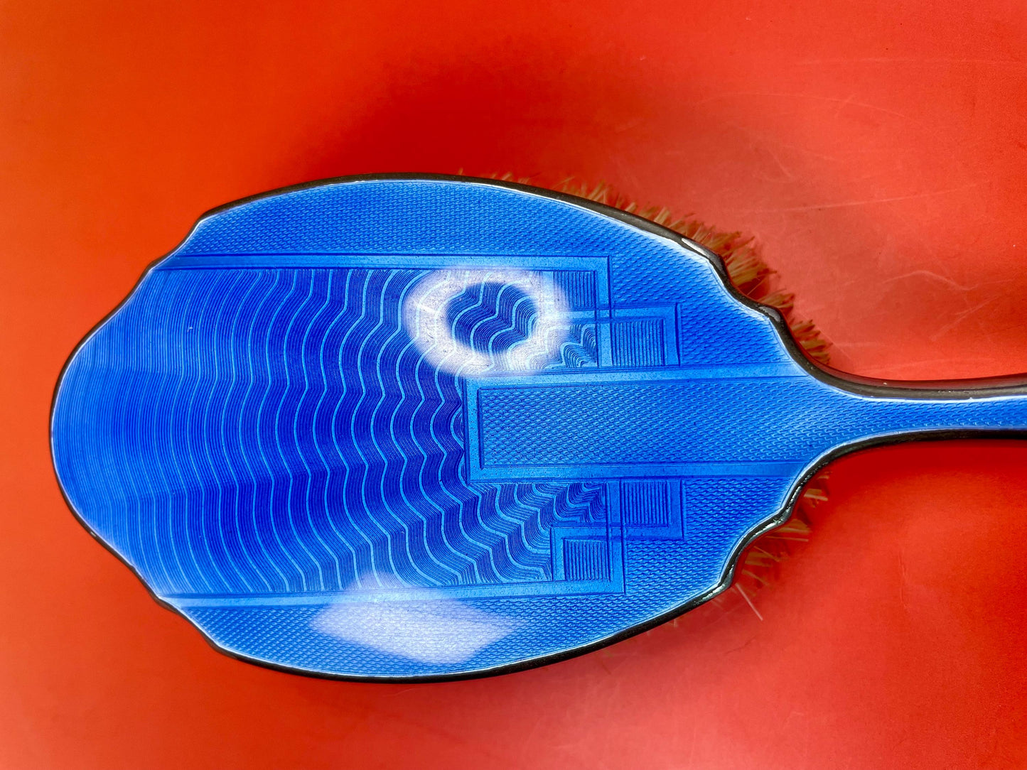 Silver Plated Enamel Brush Set