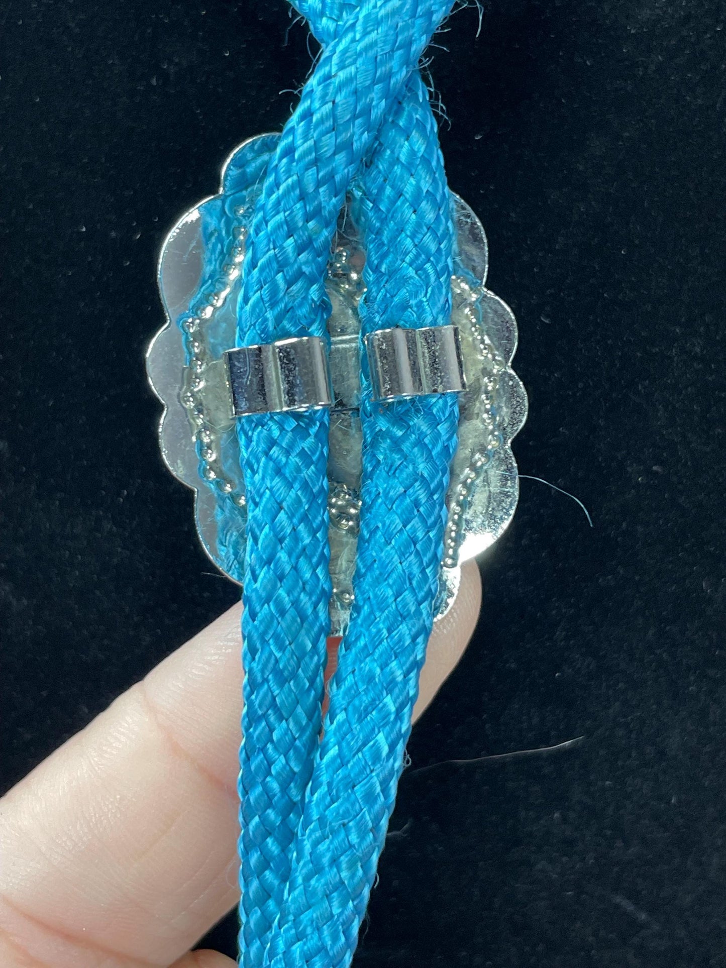 33 inch Bolo Tie with Untested Silver and Turquoise coloured stone