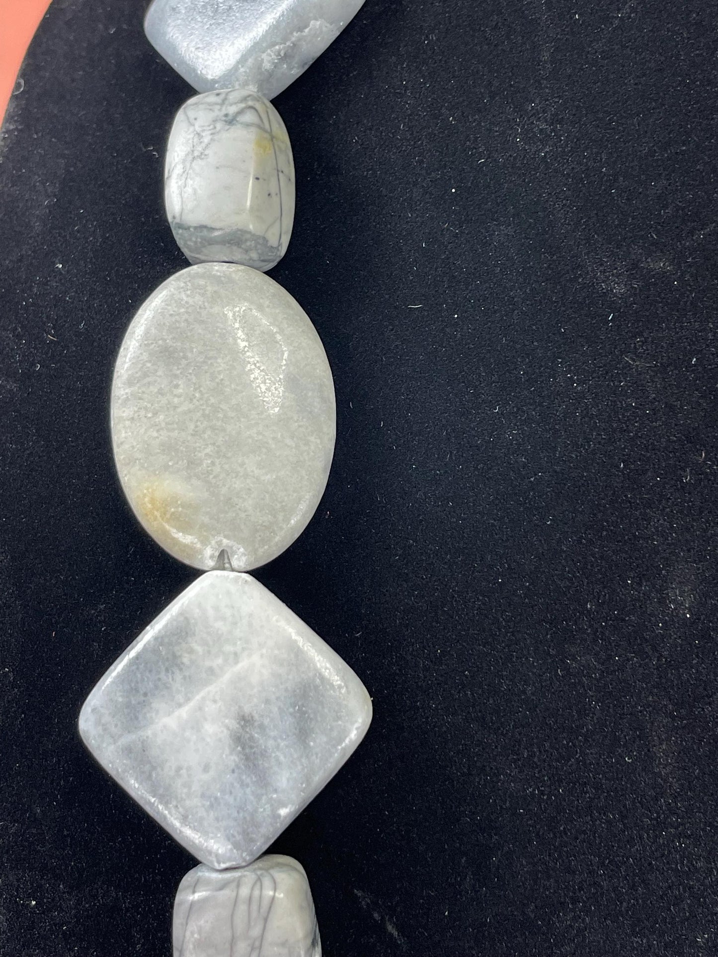 Chunky Heavy Stone Bead Necklace