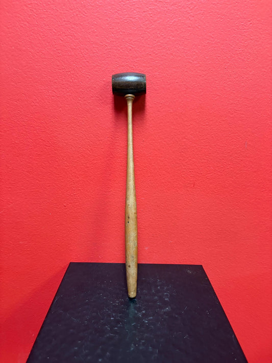 Antique 19 century beautiful 11 inch jewellery maker repairman tool mallet    wonderful quality and condition  from collection  very rare