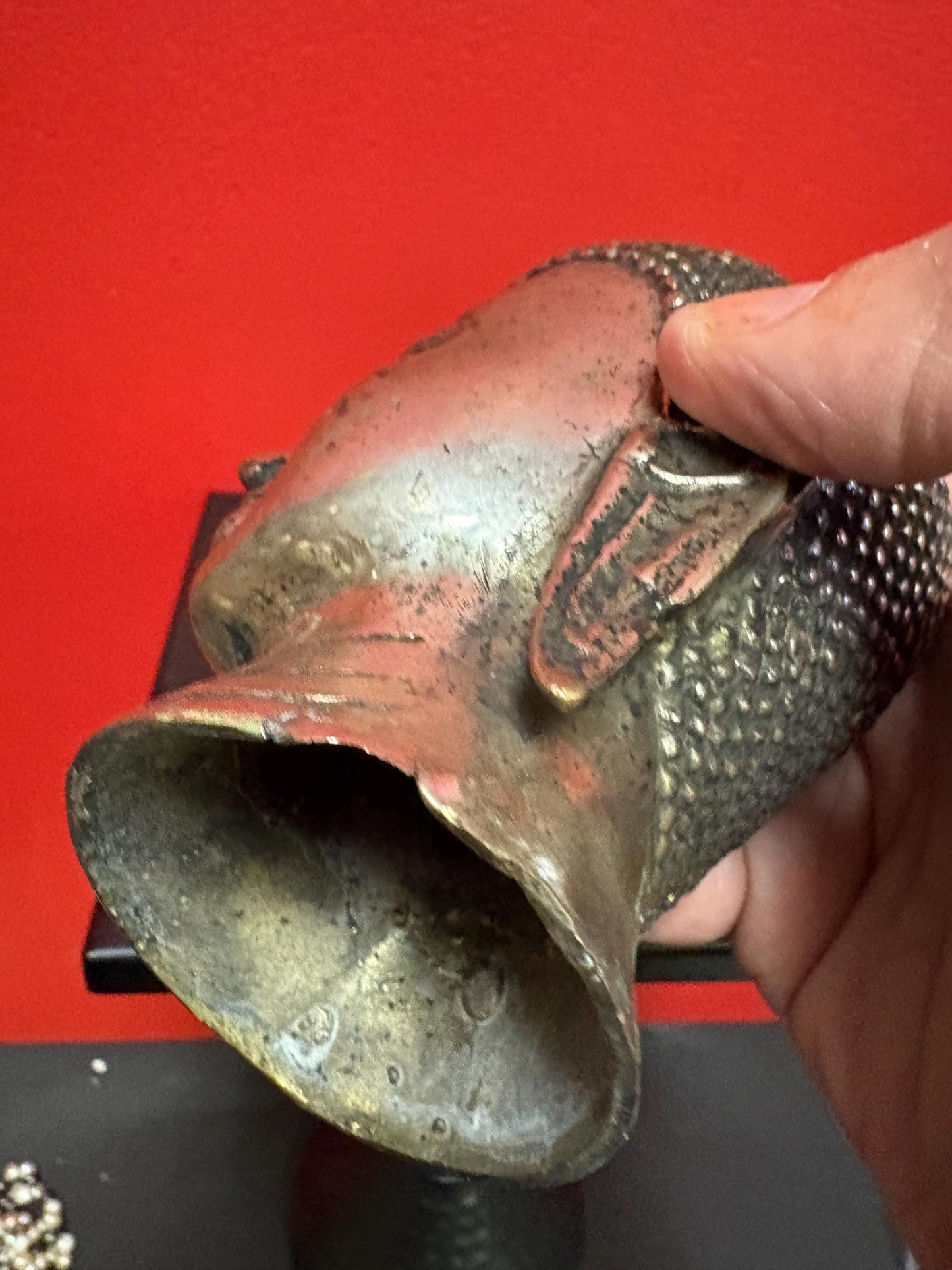 Lovely old Asian 5 inch silver Buddha  great serene look  wow