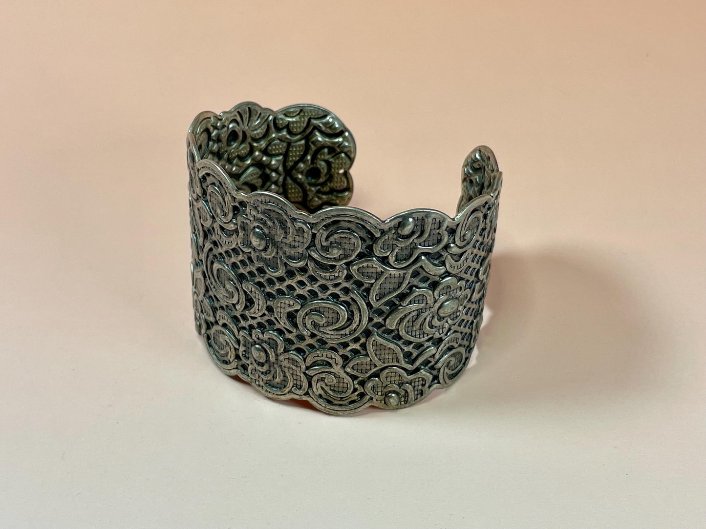 2.5 inch Detailed Metal Large cuff bracelet