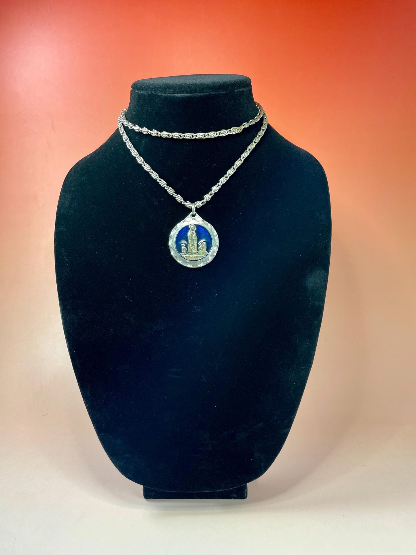 Lady of Fatima with 3 Shepards Necklace