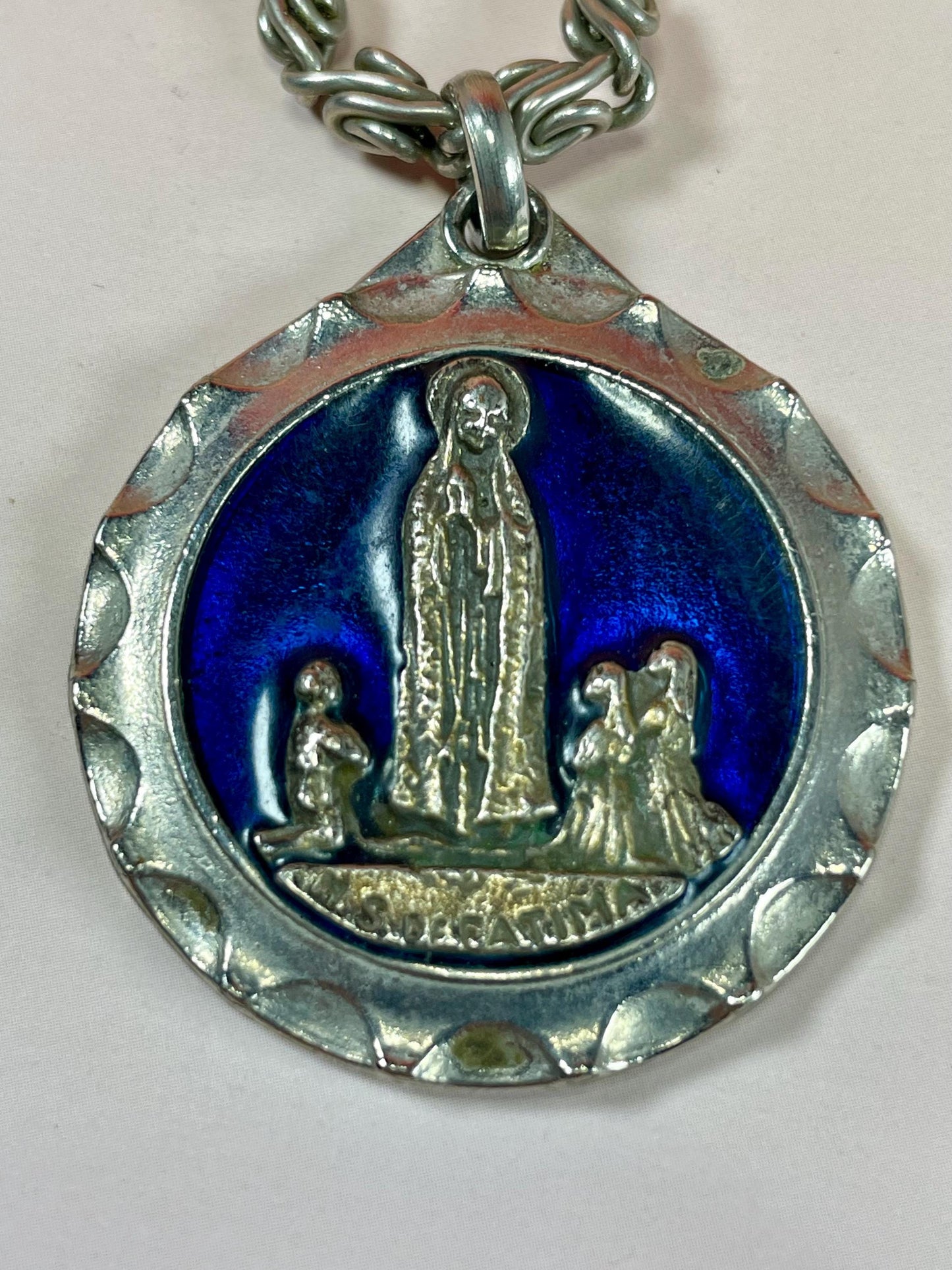 Lady of Fatima with 3 Shepards Necklace