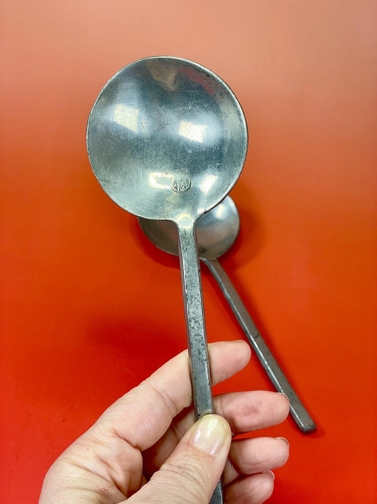 Cool pair of Pewter Early Jamaican spoons  wonderful gift -B