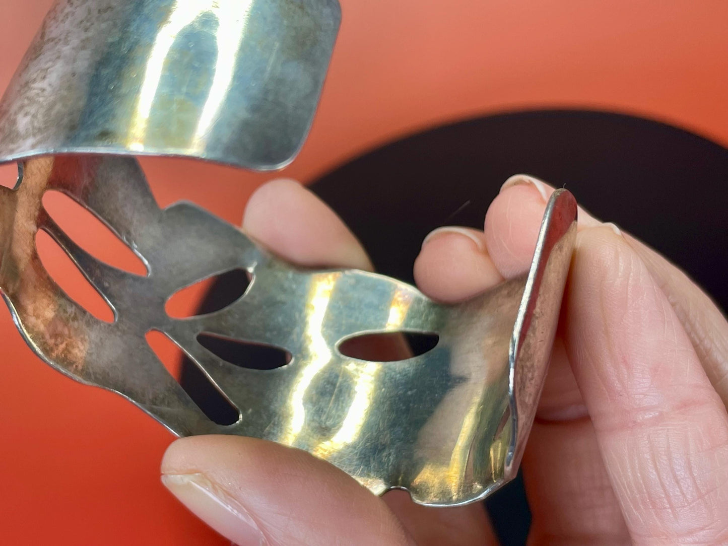 2.5 inch Tested Sterling Silver Bracelet Cuff -B