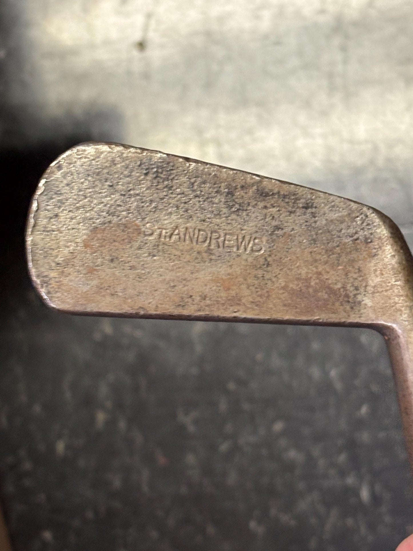 Stunning antique Saint Andrews wooden shaft putter  rare golf 35 inches long  historical piece  great condition for age wow