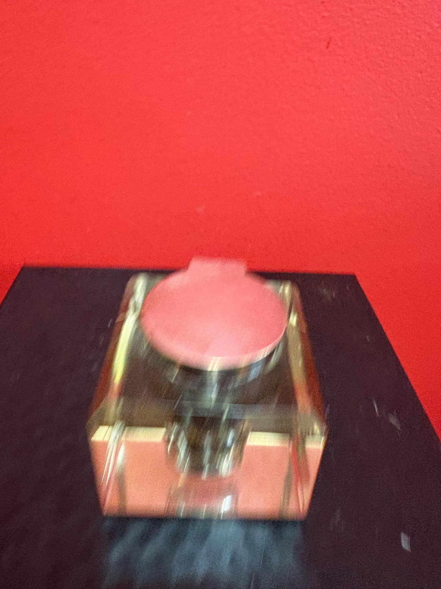 Beautiful antique silver plated and crystal inkwell  3 x 3  couple scratches and perfect for your desk or a gift  amazing value - B