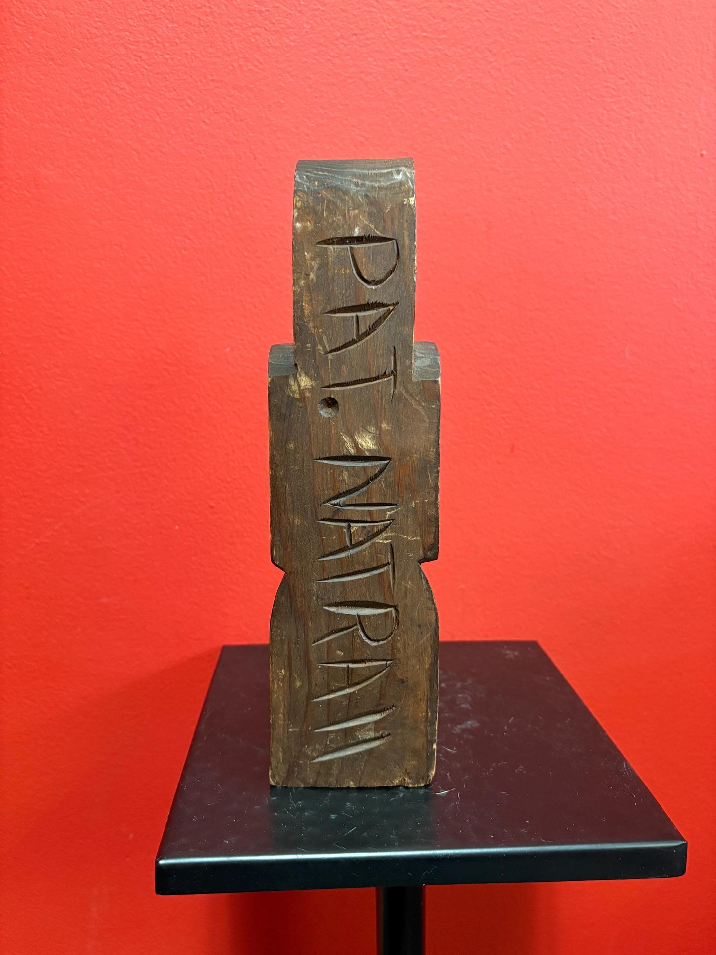 Beautiful 10 inch tall signed indigenous first nation pacific north West Coast Cedar totem pole - eagle human transformation  wow