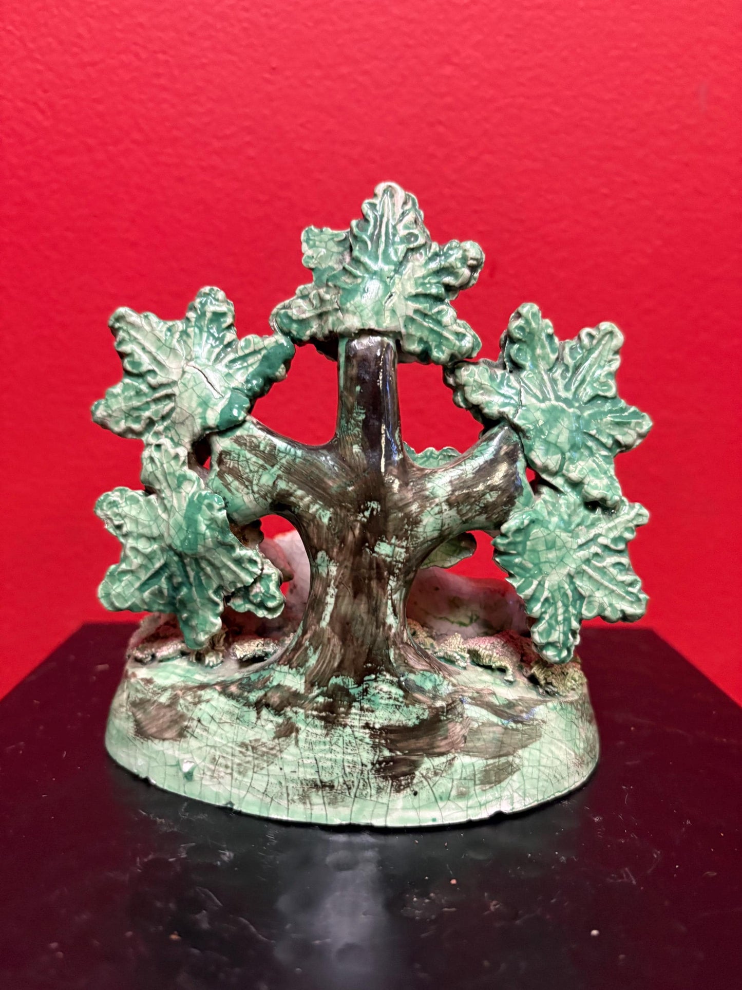 A 6 inch tall antique Staffordshire statue  great antique condition - one tiny chip