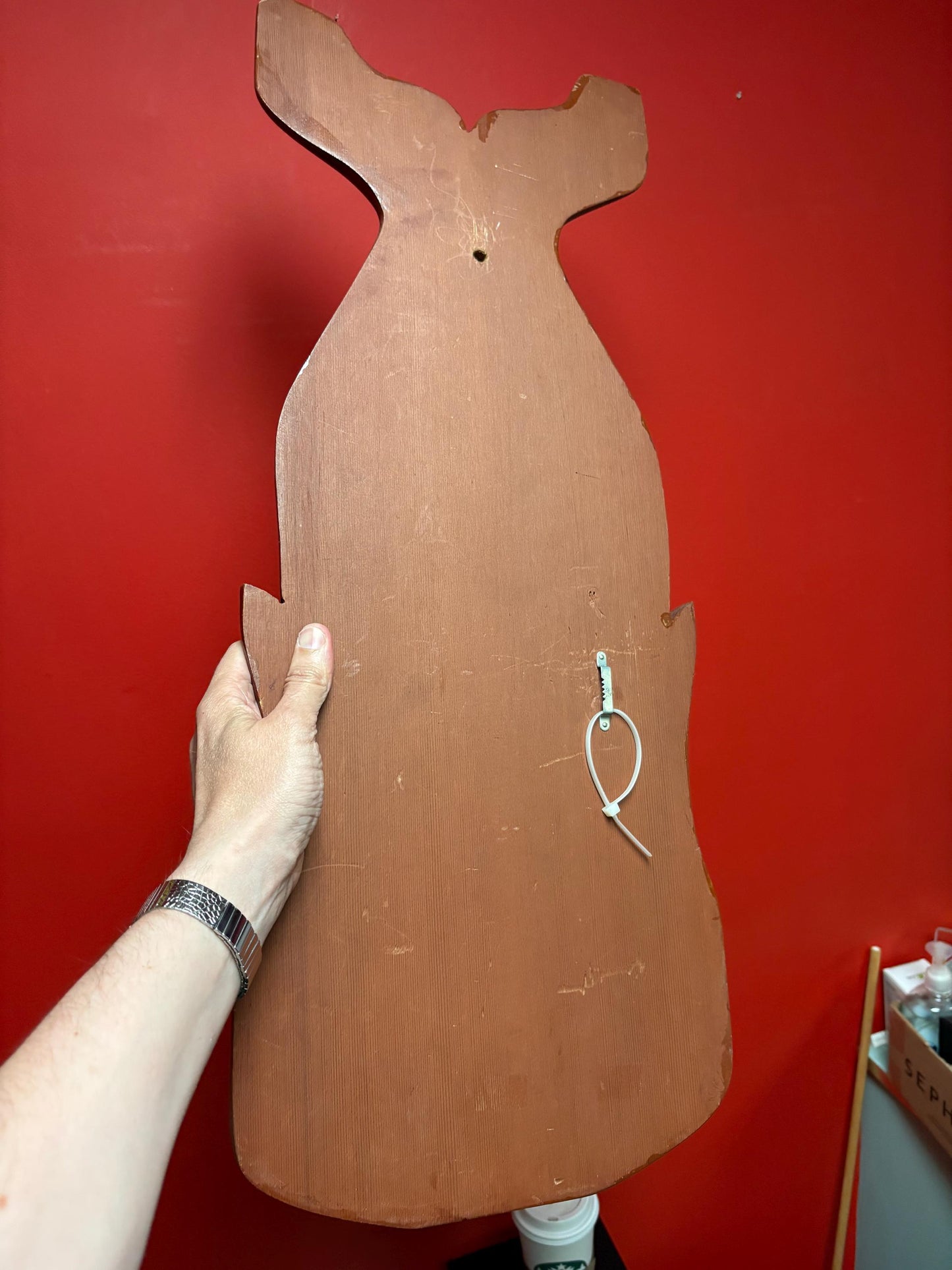 Beautiful 29 x 14 indigenous First Nations Pacific Northwest Coast unsigned killer whale plaque  huge and beautiful  wow