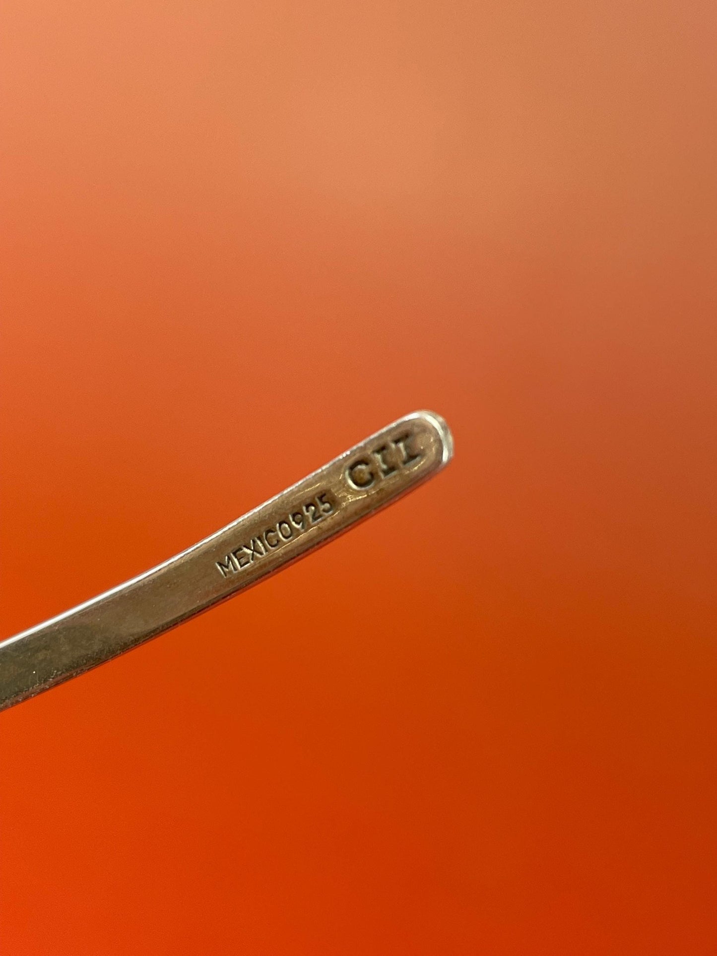 Stamped Mexican Sterling Silver Choker Necklace - B