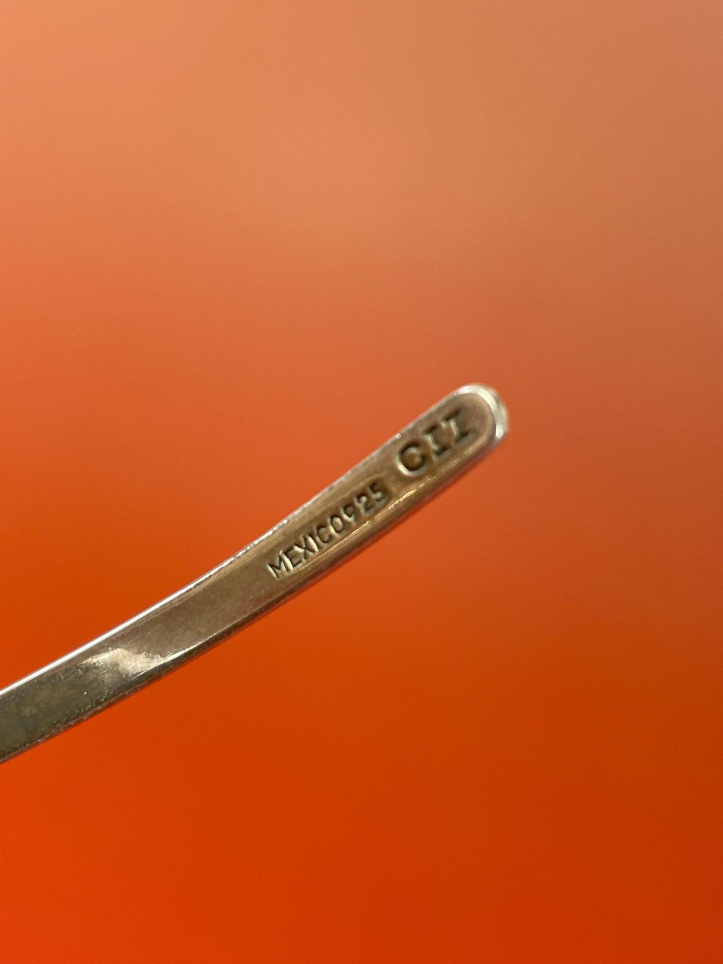 Stamped Mexican Sterling Silver Choker Necklace - B