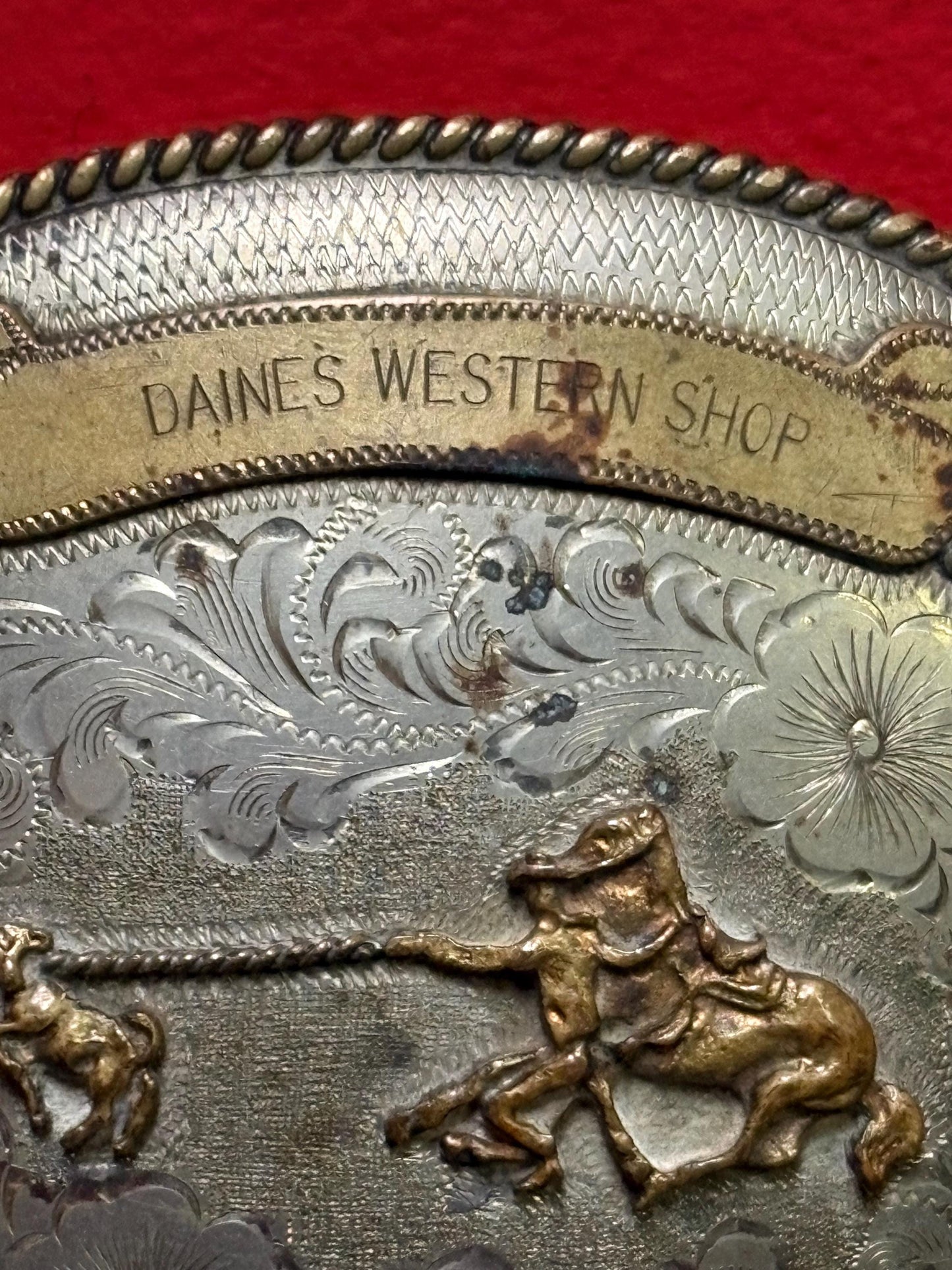 4 inch western cowboy belt buckle  1980s  trendy cowboy  perfect gift