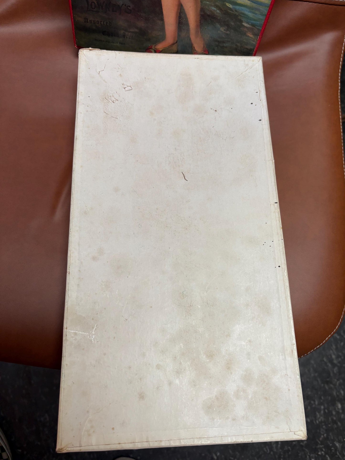 Stunning antique LOWNEYS assorted chocolate box with Pocahontas imagery in perfect condition - indigenous First Nations- 14 x 8 x 2 high