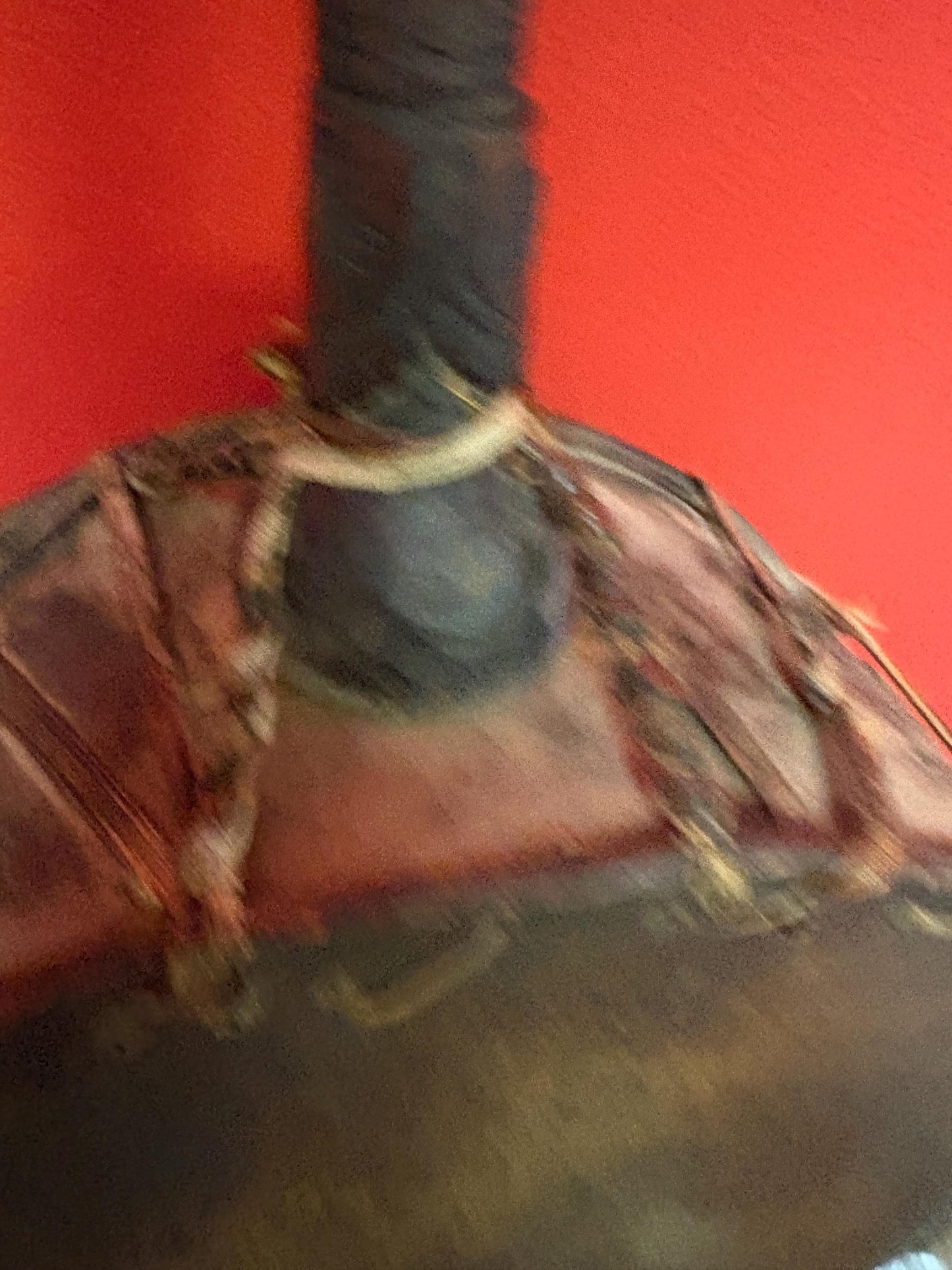 Fabulous 27 x 13 wide 19 century African ceremonial drum with great sound good condition and wonderful piece of African history