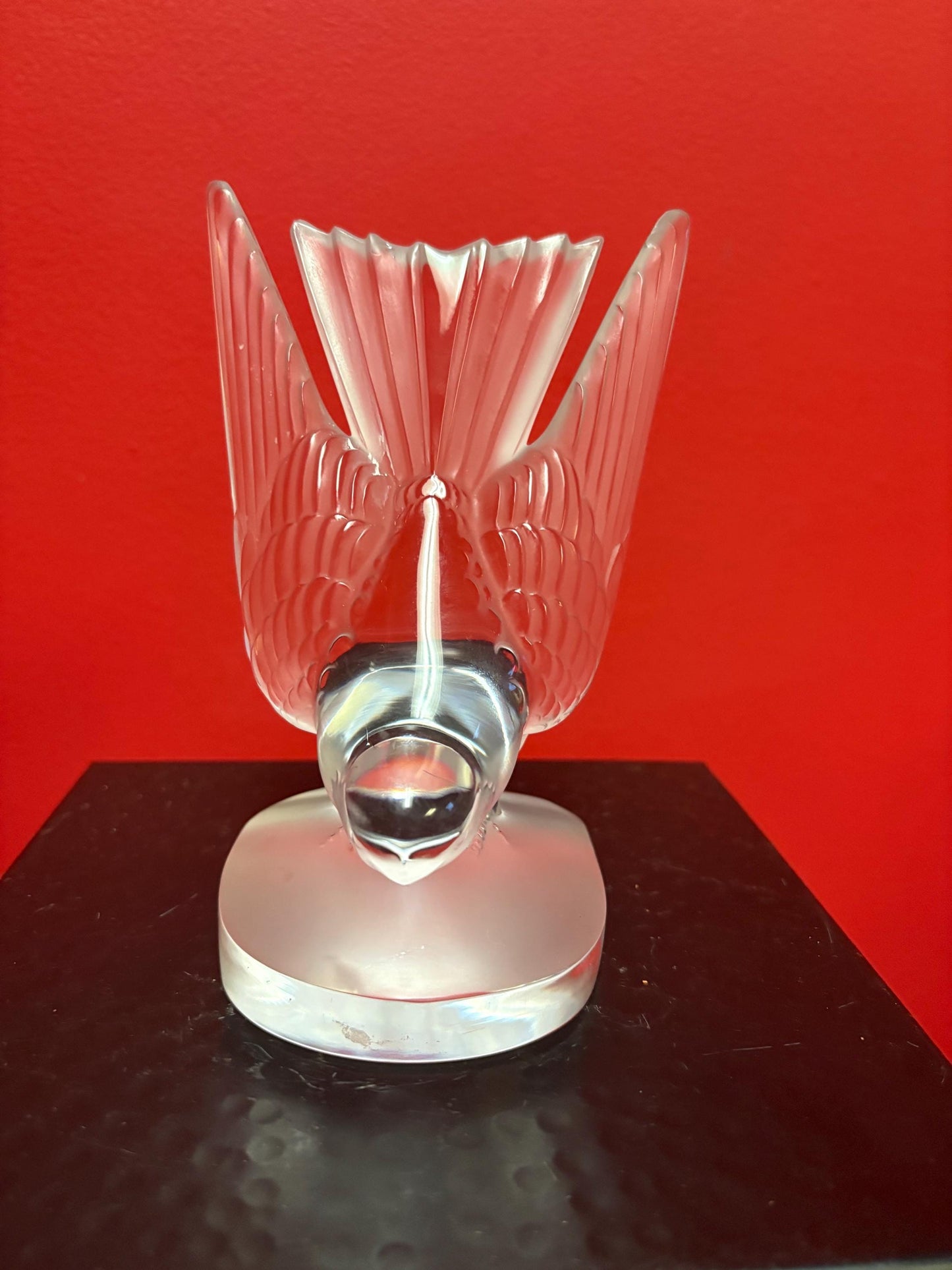 Stunning antique Lalique France bird statue  great condition  6 inches high  wow - B