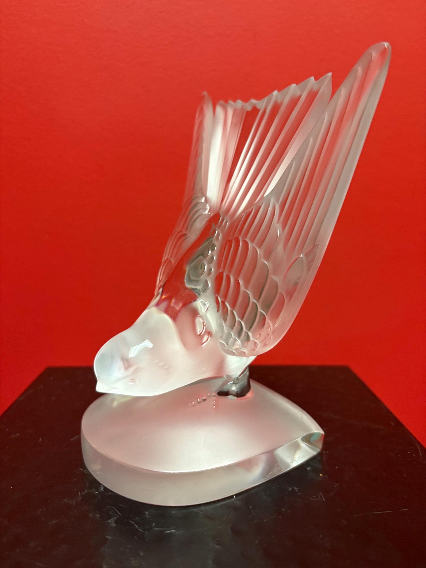 Stunning antique Lalique France bird statue  great condition  6 inches high  wow - B