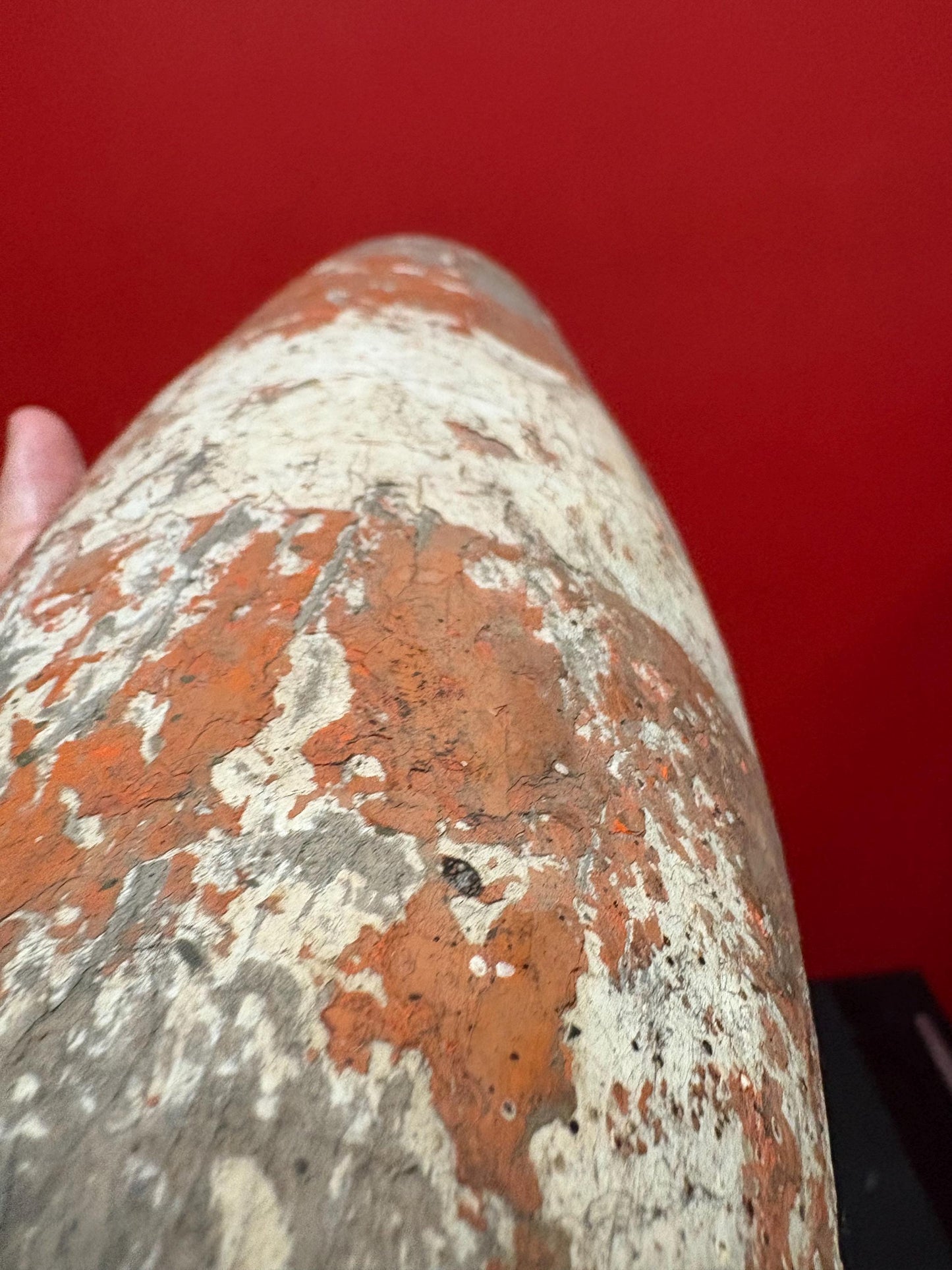 Extremely cool antique 18 inch fishing buoy — great colour and patina — really fabulous one — old as the seas