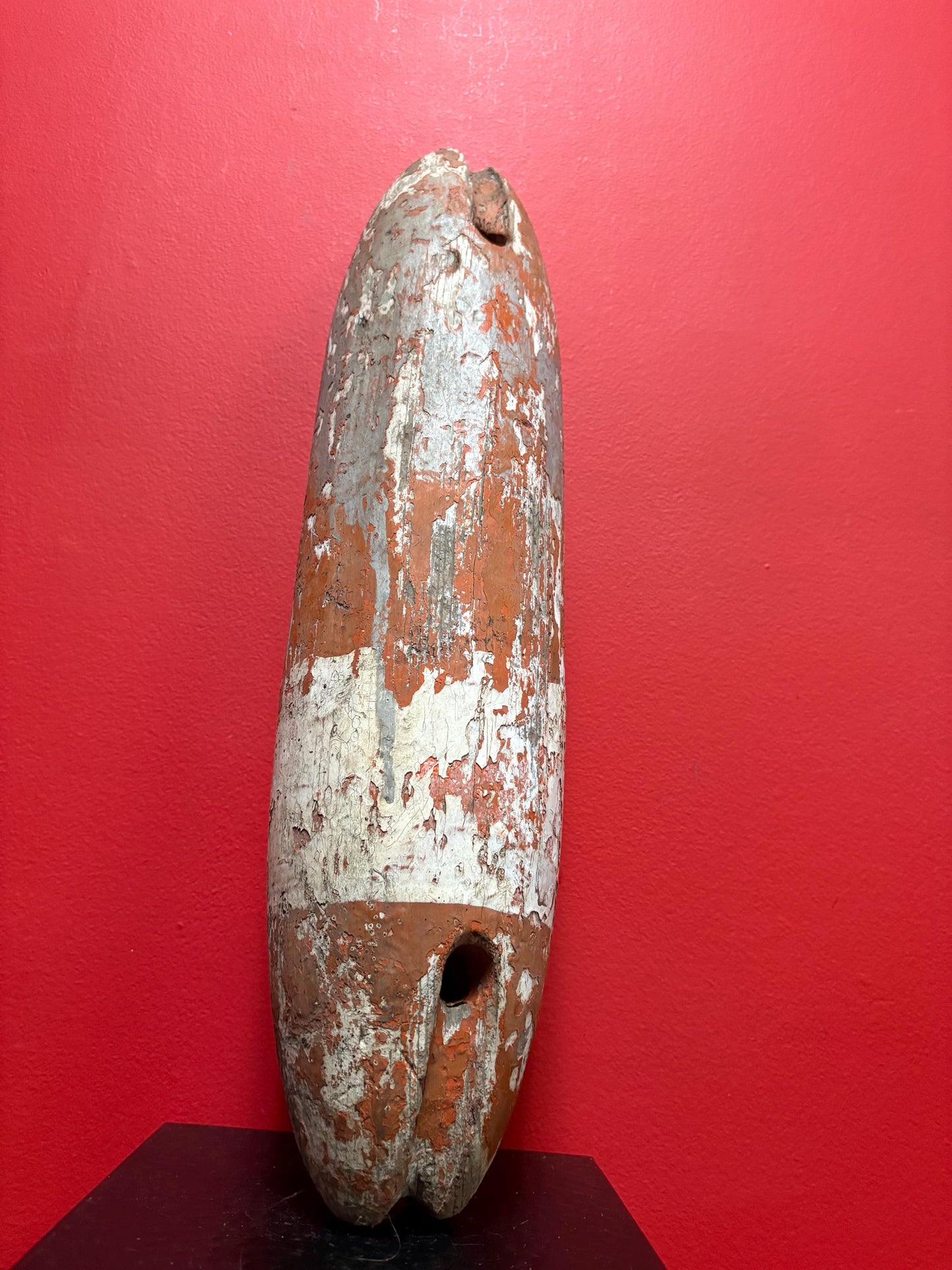 Extremely cool antique 18 inch fishing buoy — great colour and patina — really fabulous one — old as the seas