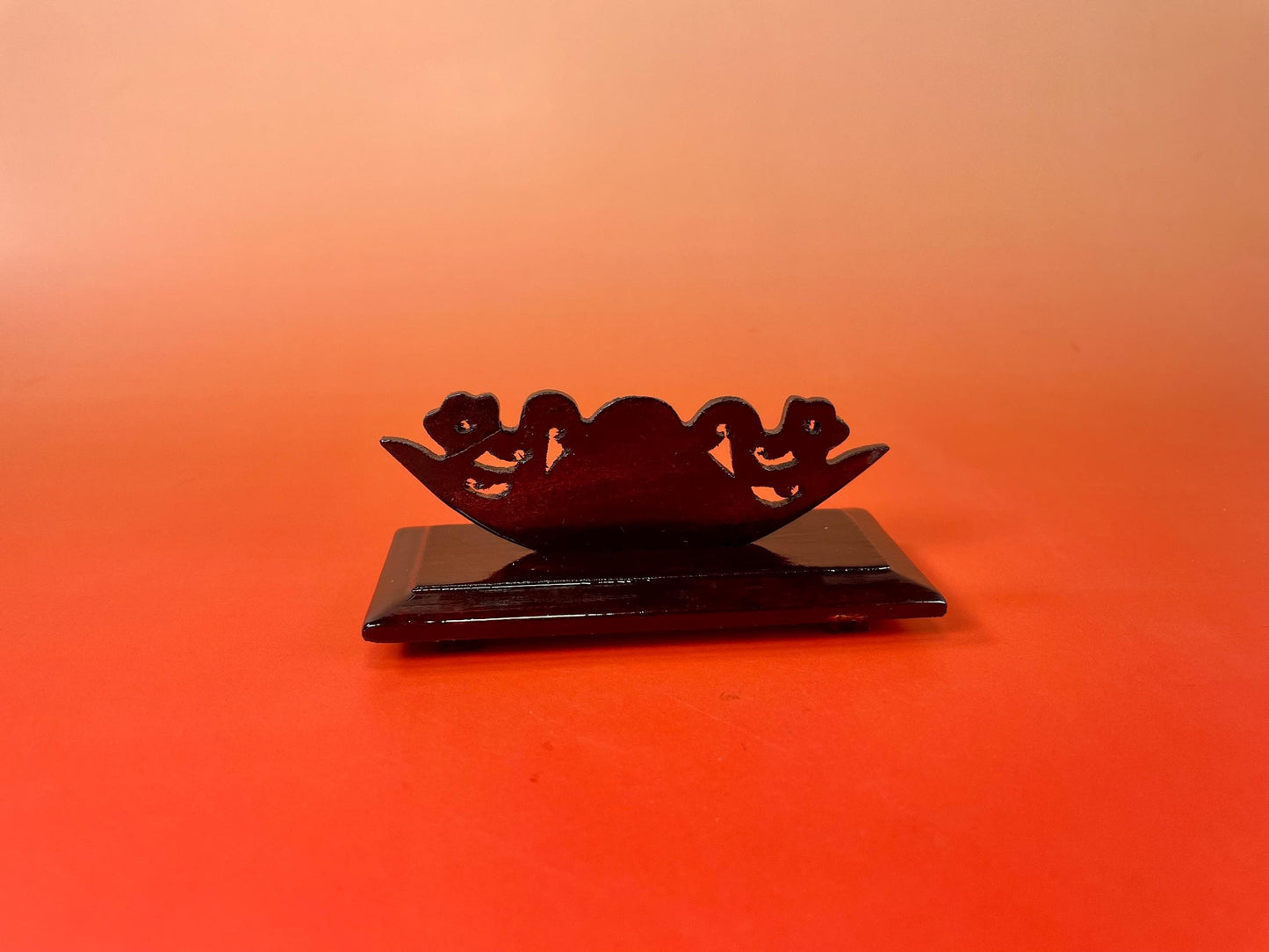 Stunning Wooden Chinese Fan with Stand  Box included