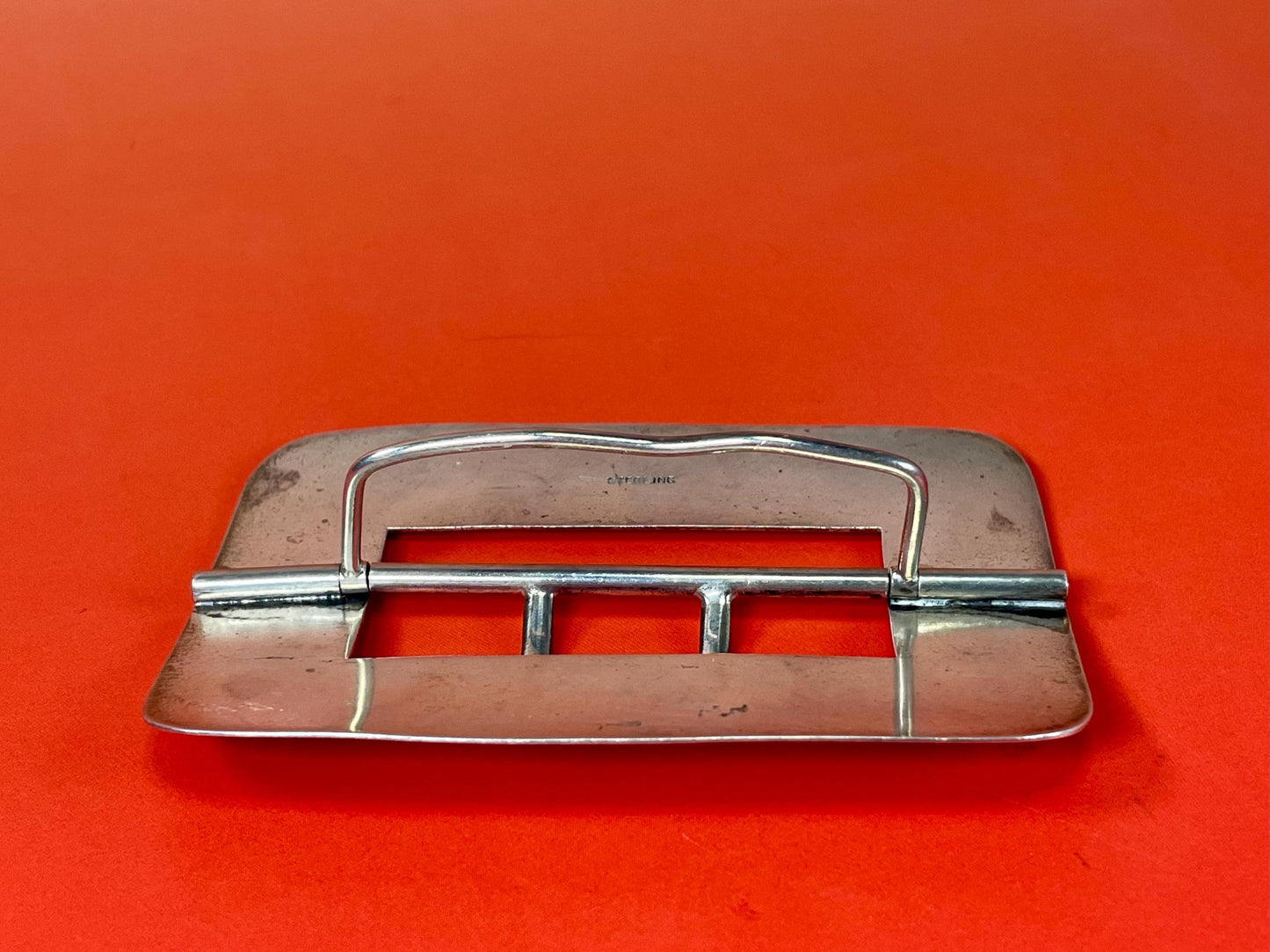 Fabulous Edwardian Sterling Silver French Belt Buckle -B