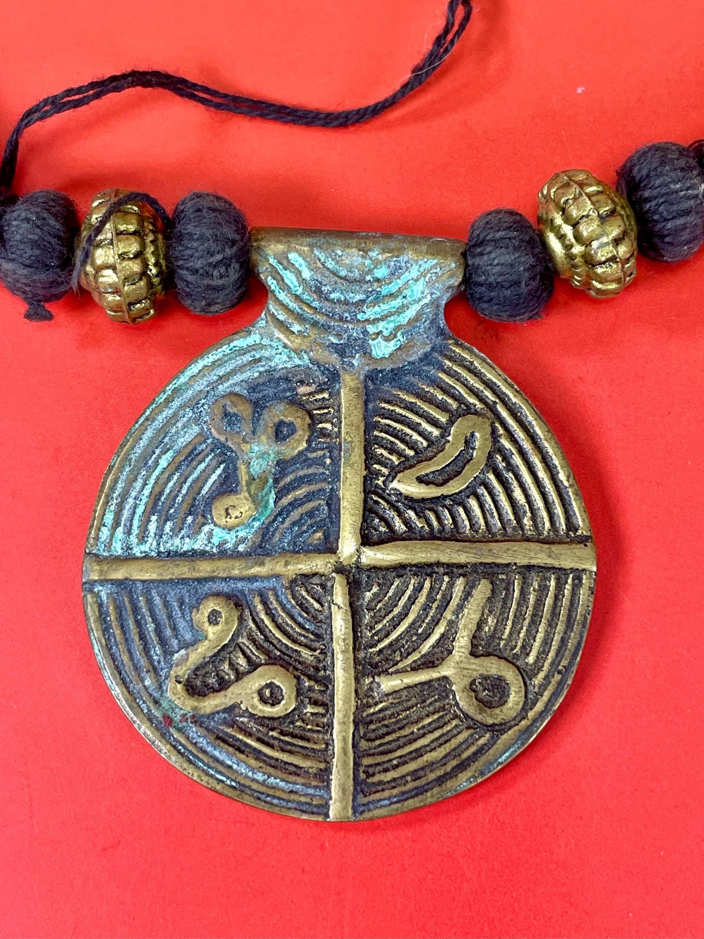 Bronze Pendant  Great Patina  show piece