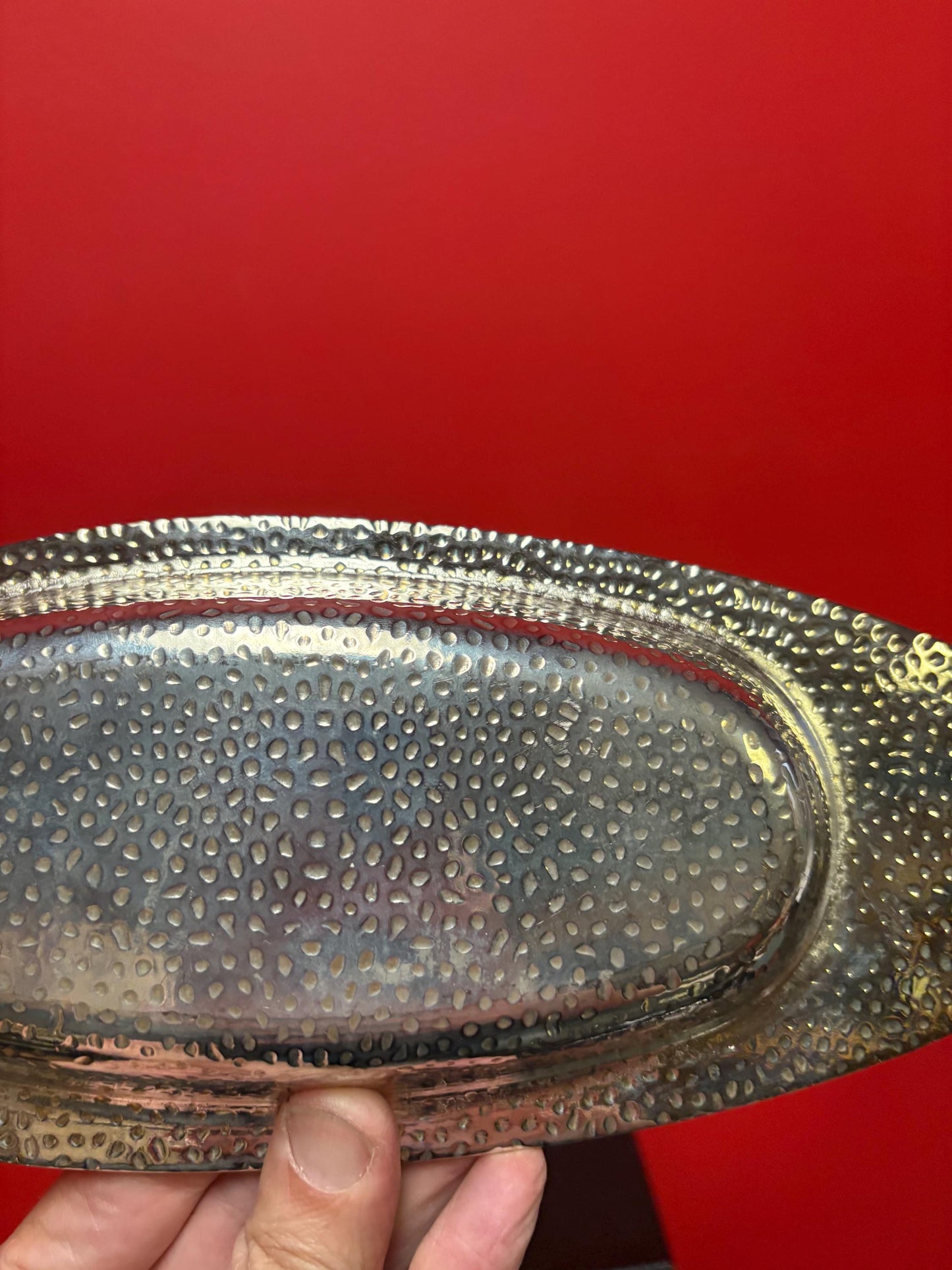 Lovely 12 x 5 inch wide silver plate native First Nations salmon plate   great quality and wonderful gift -