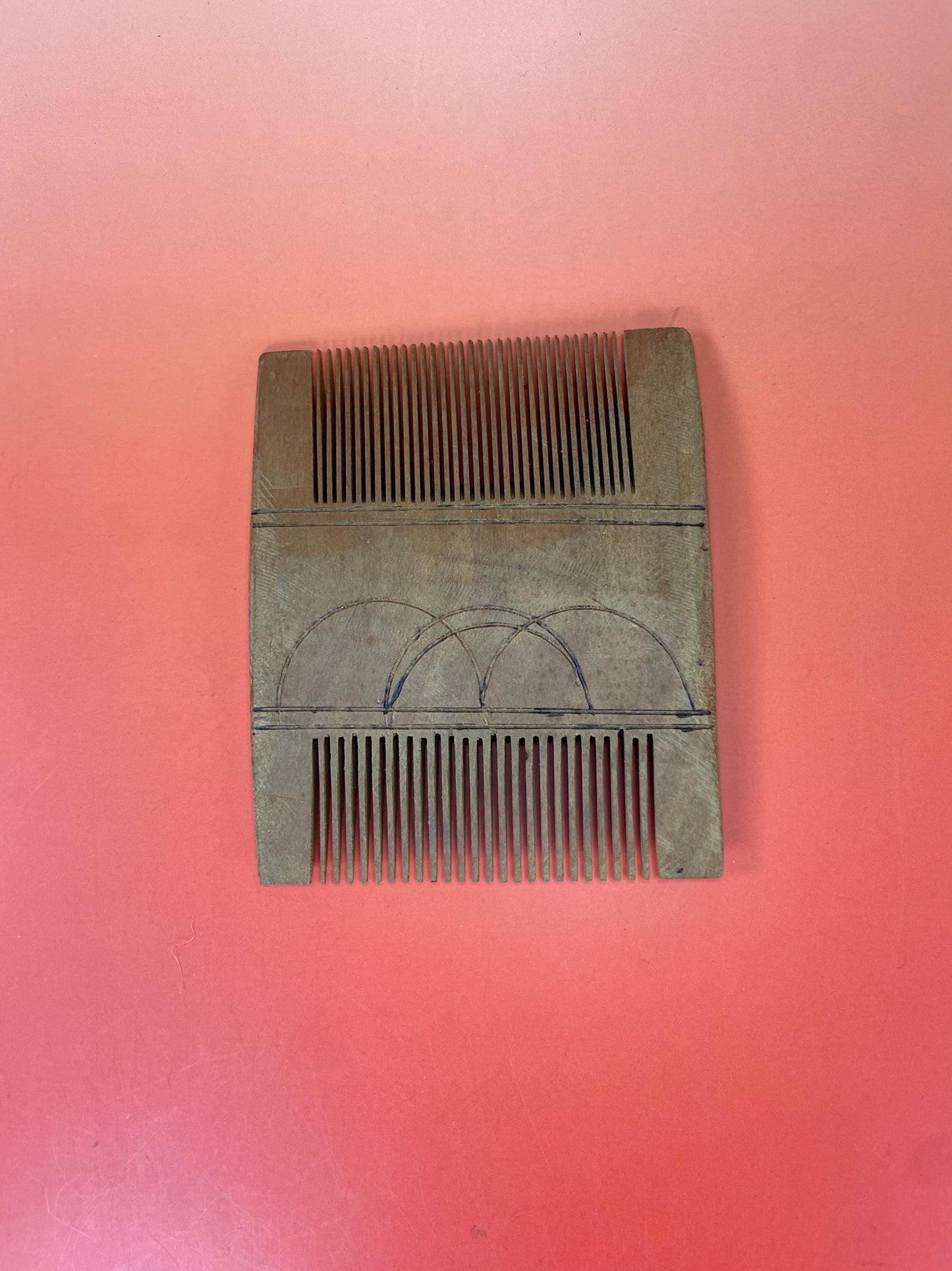 Handcrafted Wooden Dual-Tooth Comb