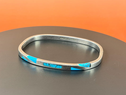 Navajo signed Sterling Turquoise Bracelet #2
