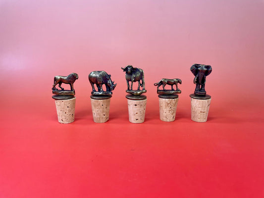 Set of the African Big 5 Bottle Stopper corks