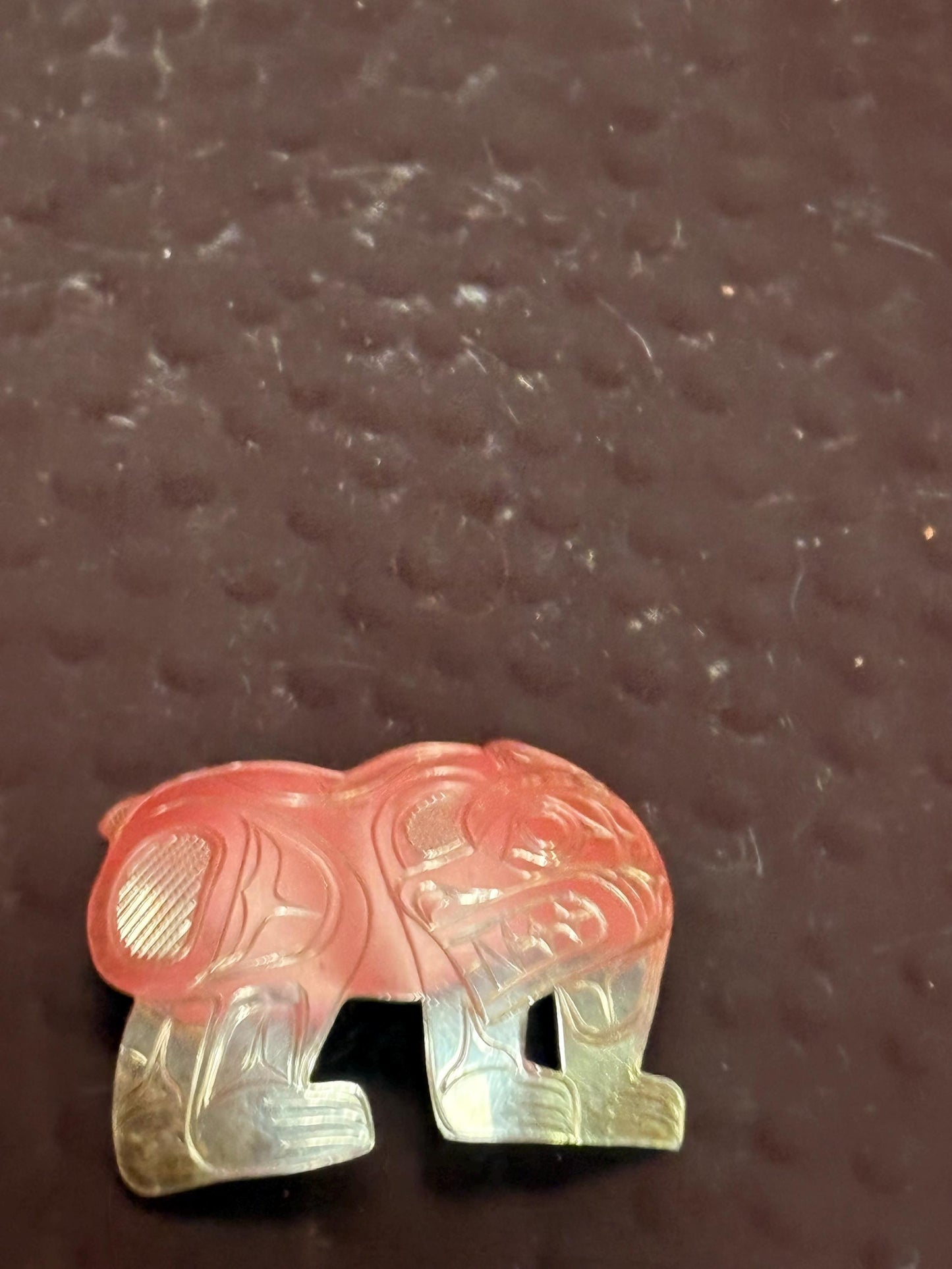 Stunning one-of-a-kind indigenous first nations Pacific Northwest Coast Sterling 2 inch bear brooch - signed  wear it or gift it