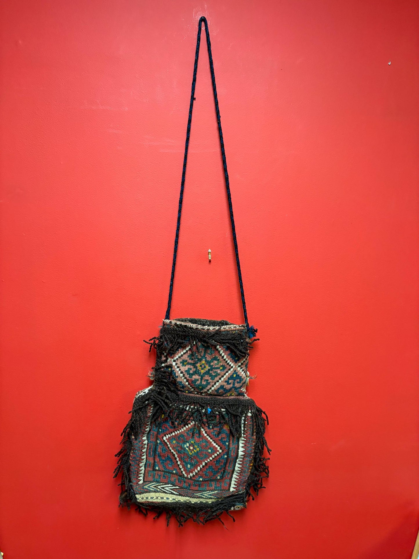 47 X 12 inch Persian Carpet bag  lovely condition  great design  antique bag