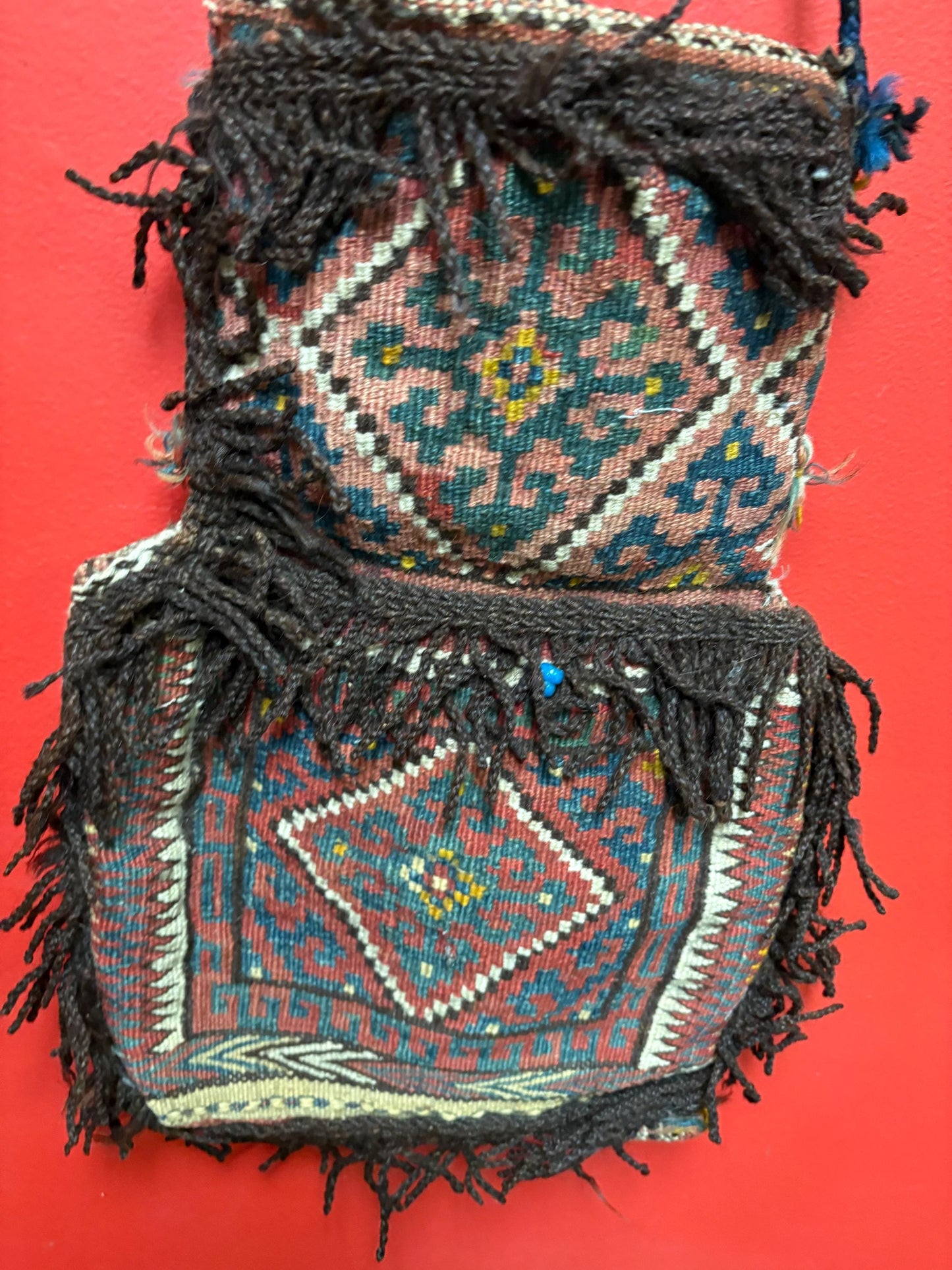 47 X 12 inch Persian Carpet bag  lovely condition  great design  antique bag