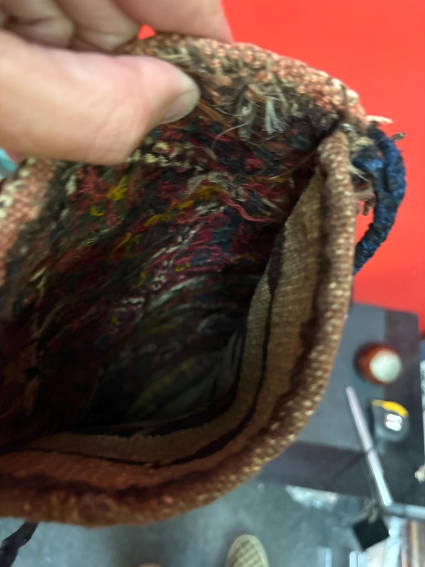 47 X 12 inch Persian Carpet bag  lovely condition  great design  antique bag