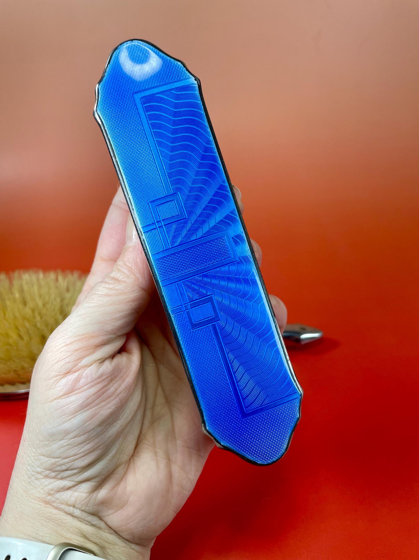 Silver Plated Enamel Brush Set #2