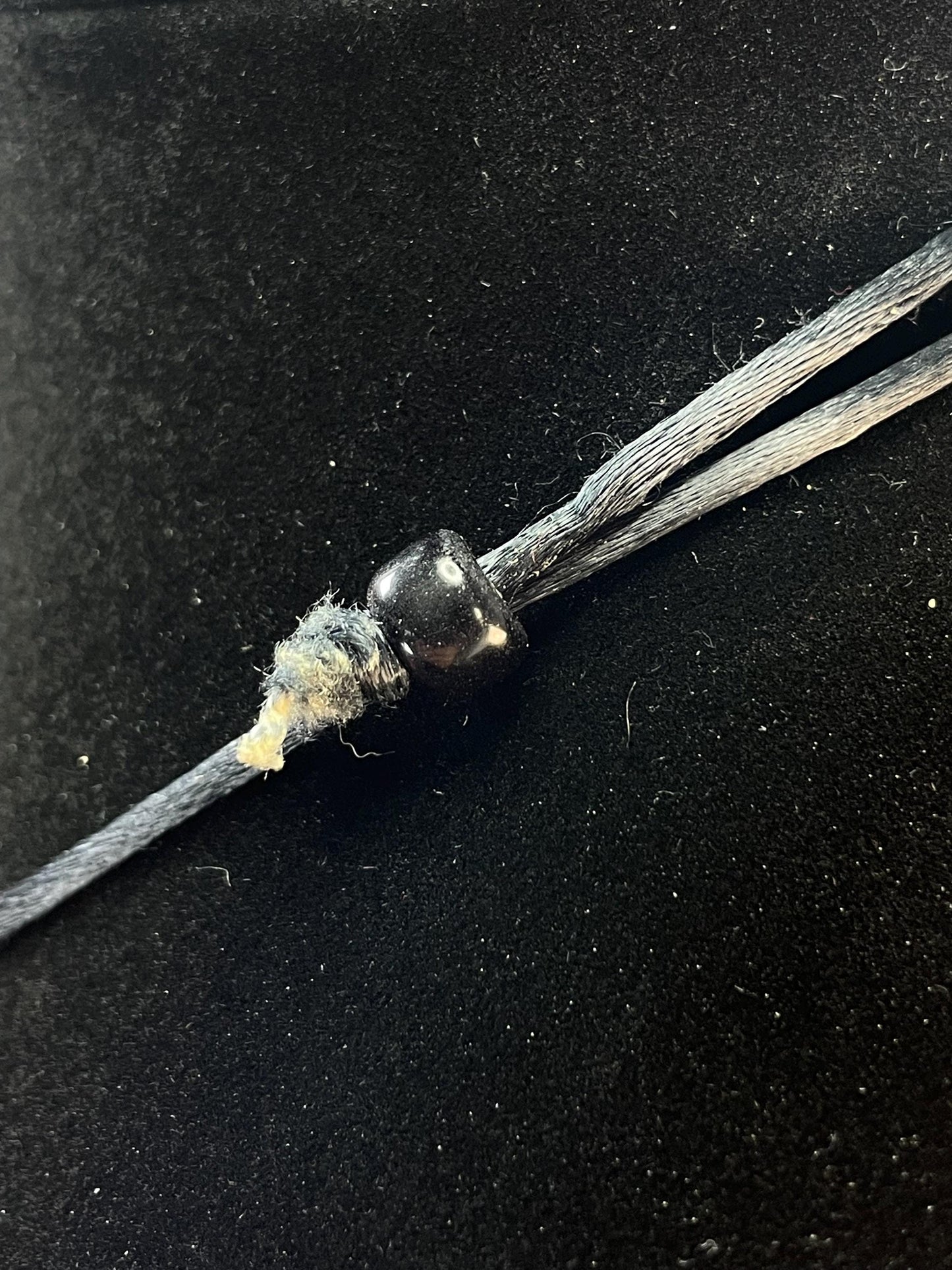 Handcrafted Pottery Pendant Necklace with Wood Beads