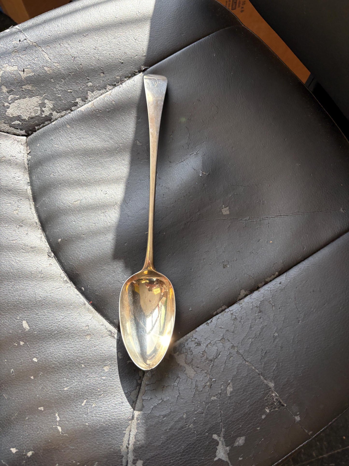 Stunning 12 inch long Georgian Sterling  stuffing spoon by Peter ann and William Bateman  great condition  great price B