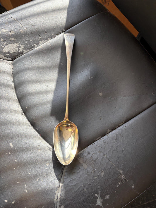 Stunning 12 inch long Georgian Sterling  stuffing spoon by Peter ann and William Bateman  great condition  great price B