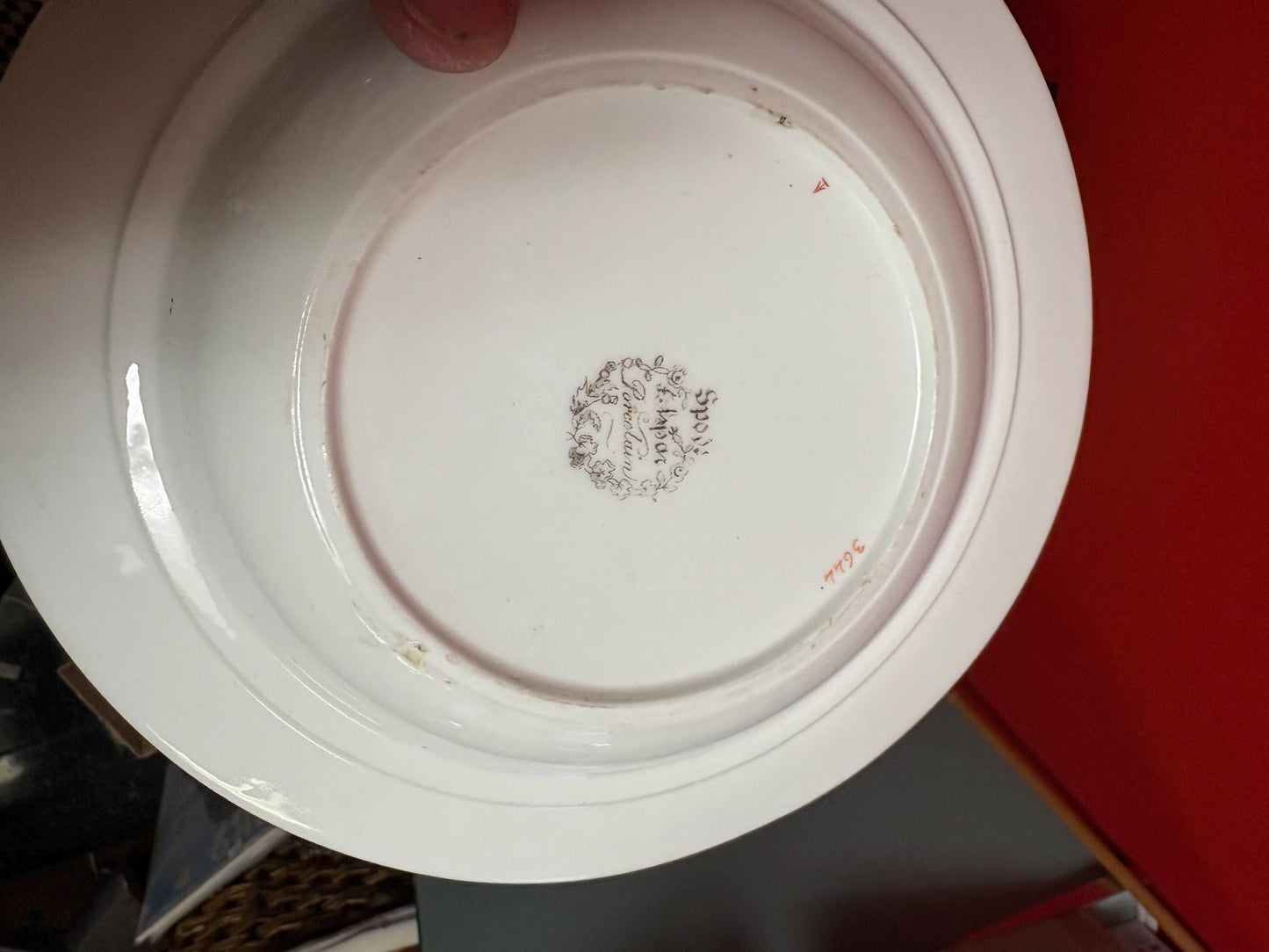 Beautiful antique Spode porcelain 1820s covered muffin dish - tiny crack  Asian decoration  wonderful cabinet piece - great value