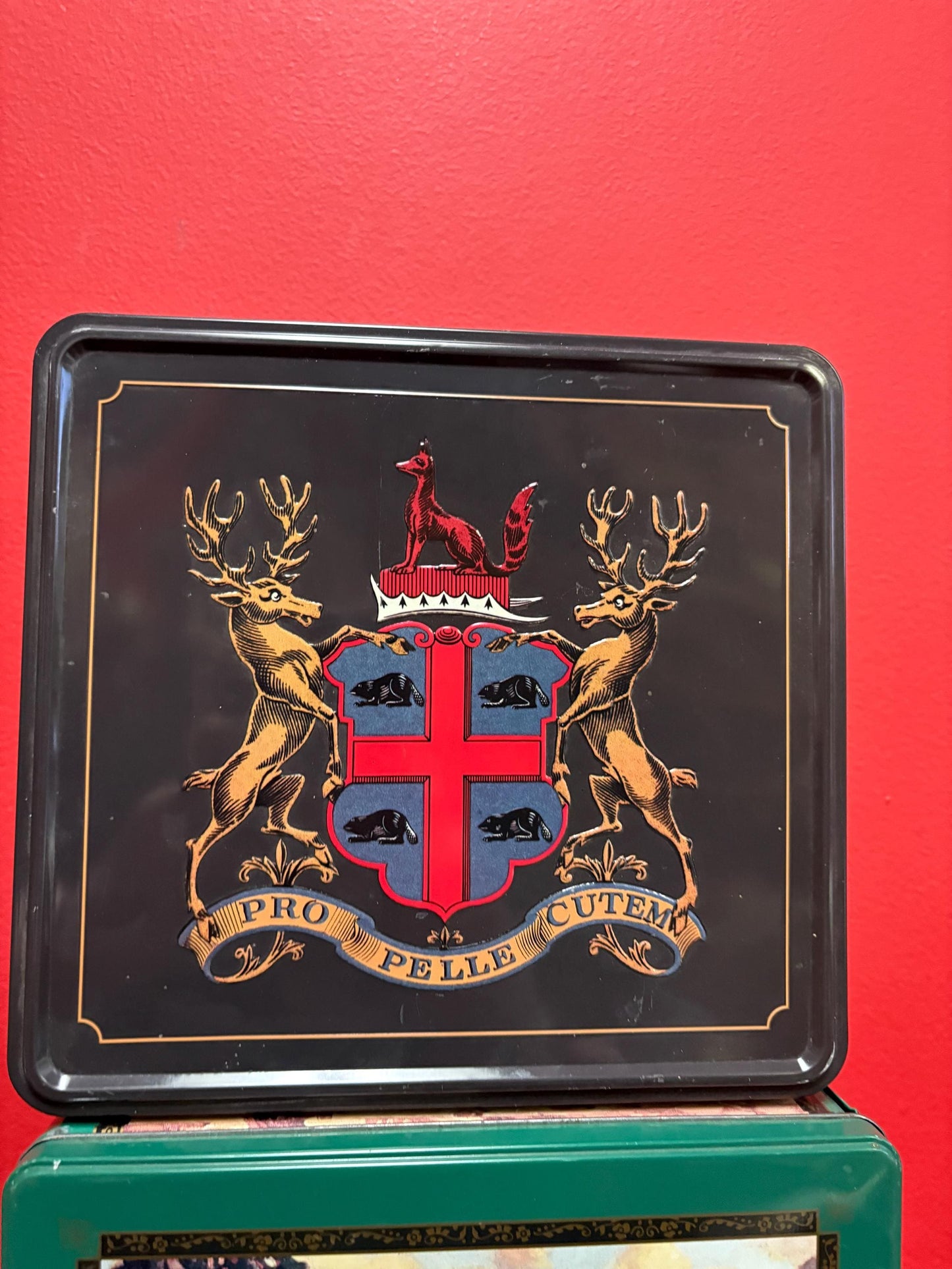 Hudson Bay Company two wonderful vintage HBC Hudson Bay Company tins in good condition  both 9 x 9  great gifts