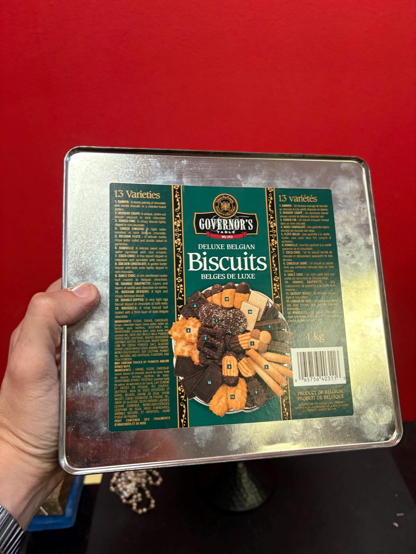 Hudson Bay Company two wonderful vintage HBC Hudson Bay Company tins in good condition  both 9 x 9  great gifts